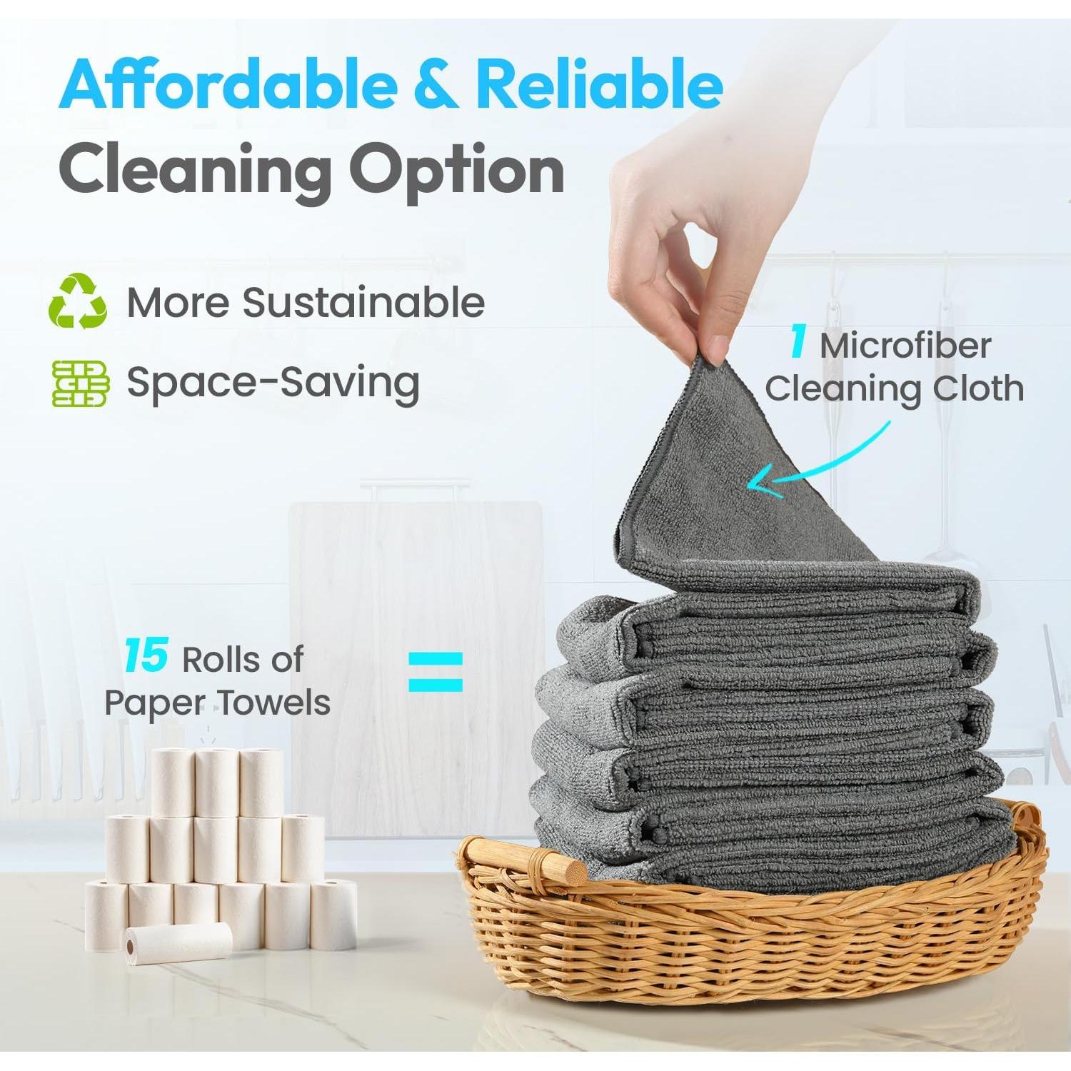 Paños de limpieza de microfibra Tekswip 30x30cm 12 unidades