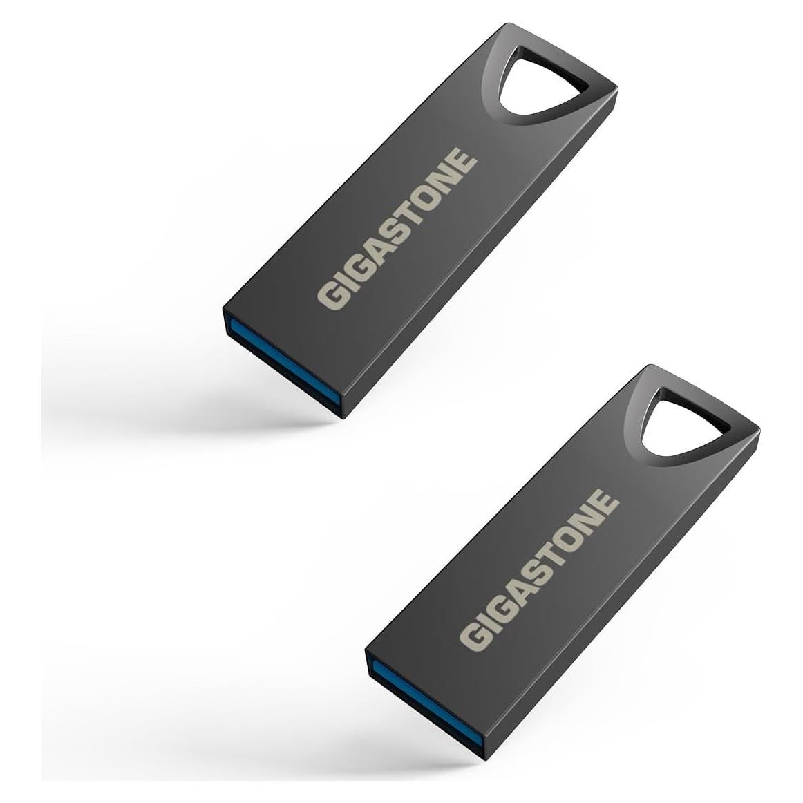 GIGASTONE Z70 32GB 2 Pack USB 3.2 Flash Drives Metal Impermeable