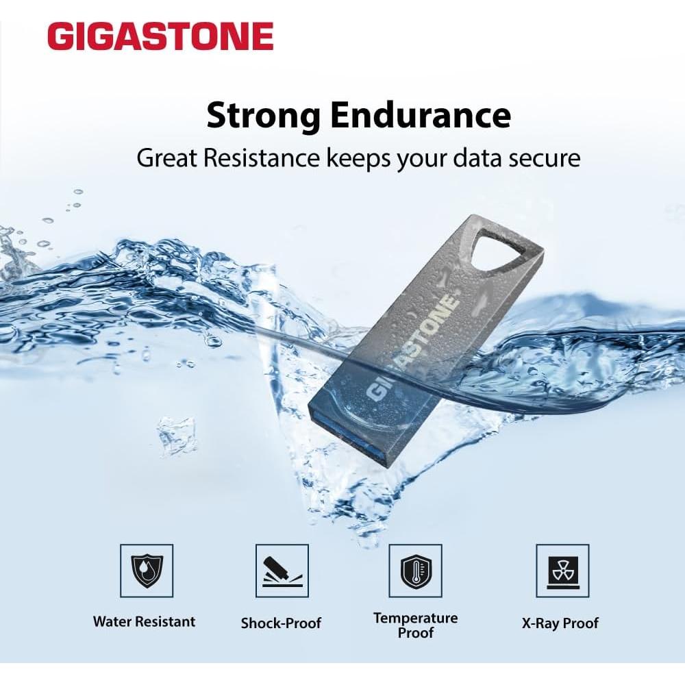 GIGASTONE Z70 32GB 2 Pack USB 3.2 Flash Drives Metal Impermeable