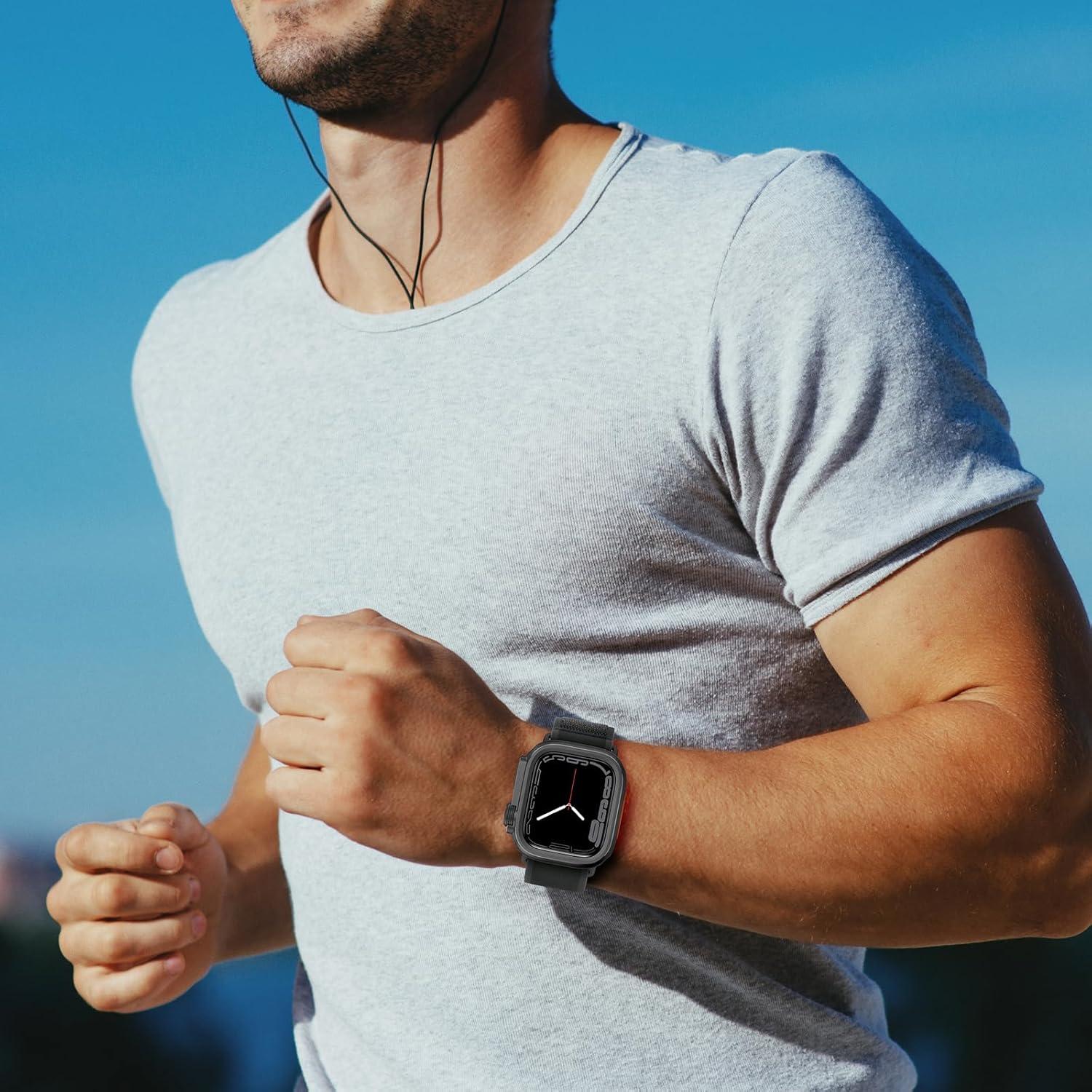 Funda de Metal Amizee para Apple Watch 44mm Negra - Resistente