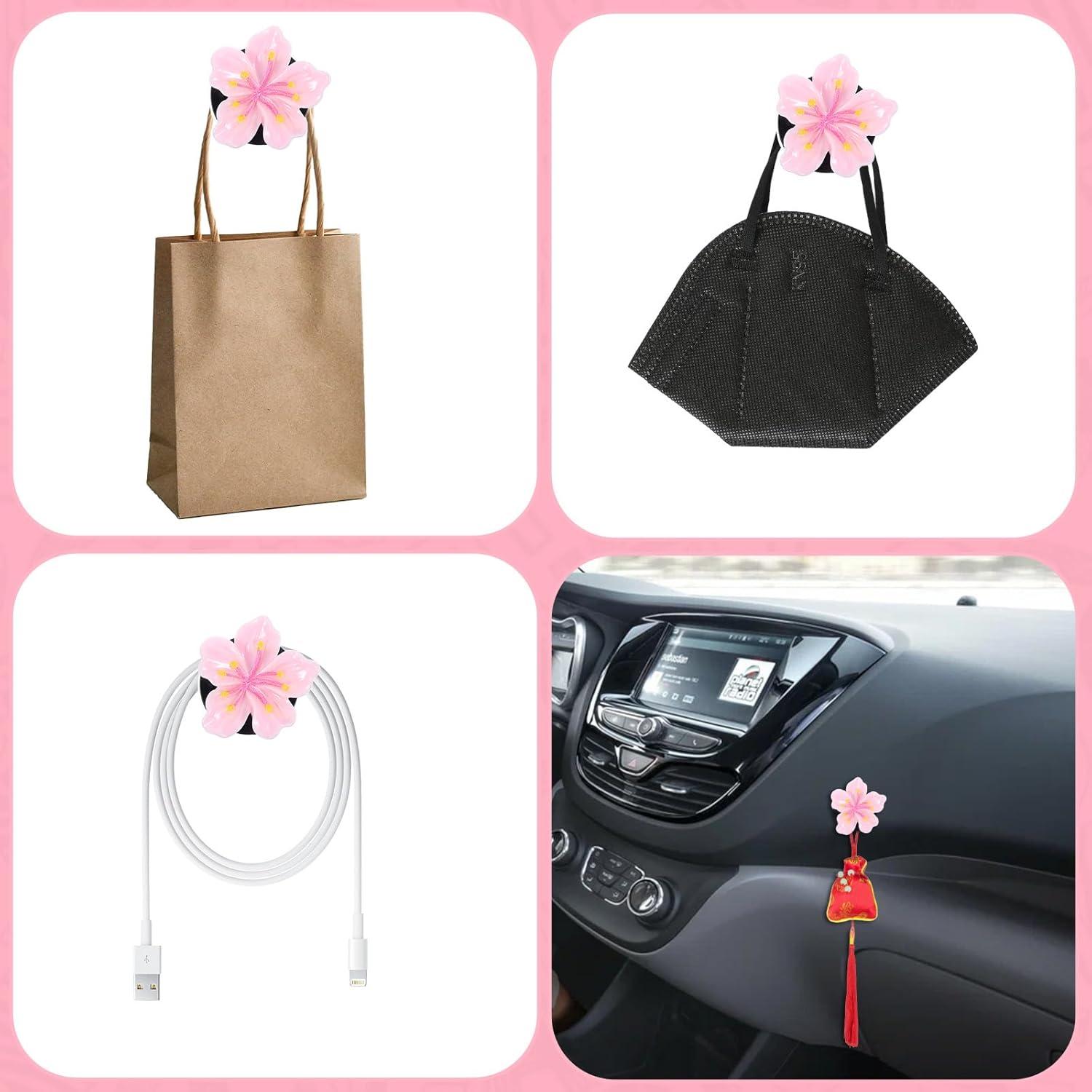 Clip de Ventilación para Auto CIATBYYJ 6 Pcs Flores de Cereza