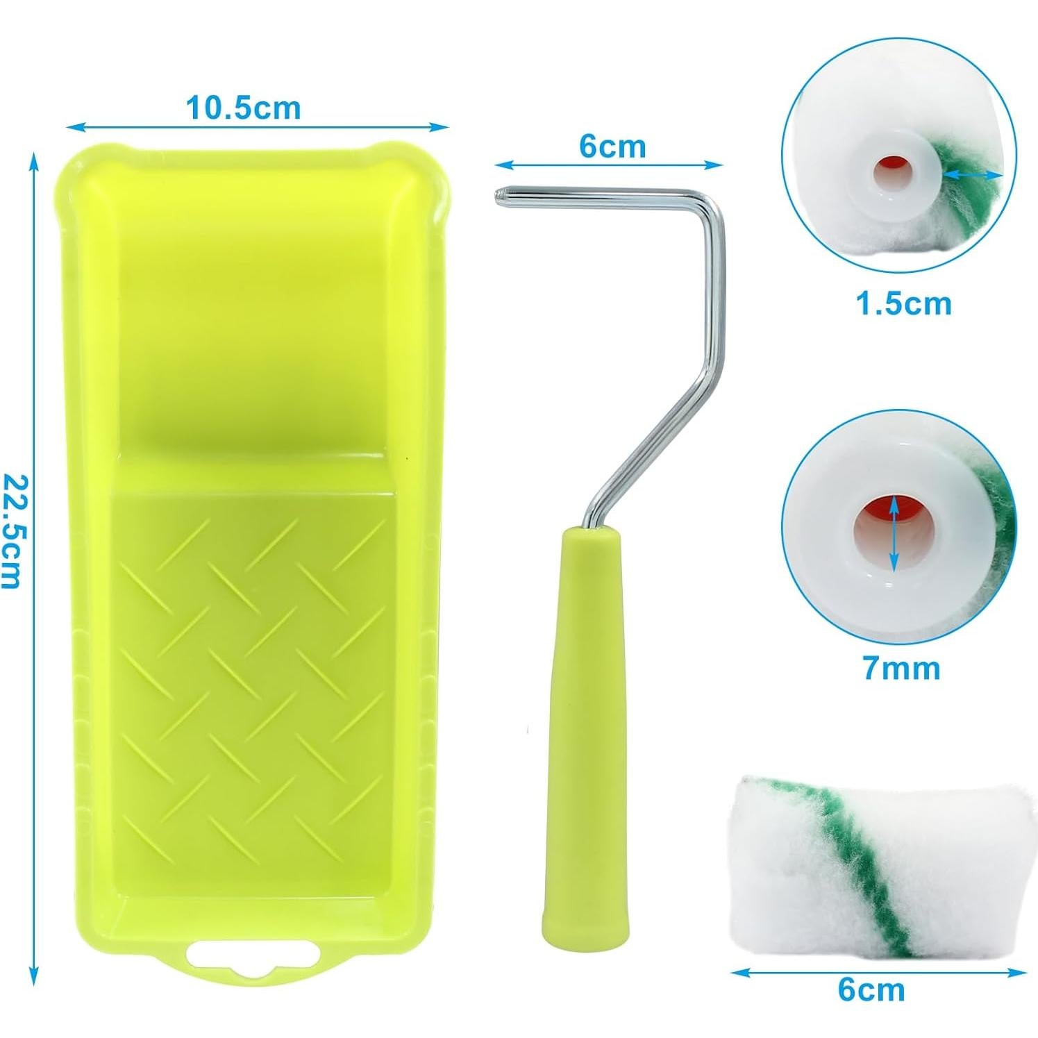 Rodillo de Pintura Mini Litoexpe 5.08 cm Verde con 6 Fundas