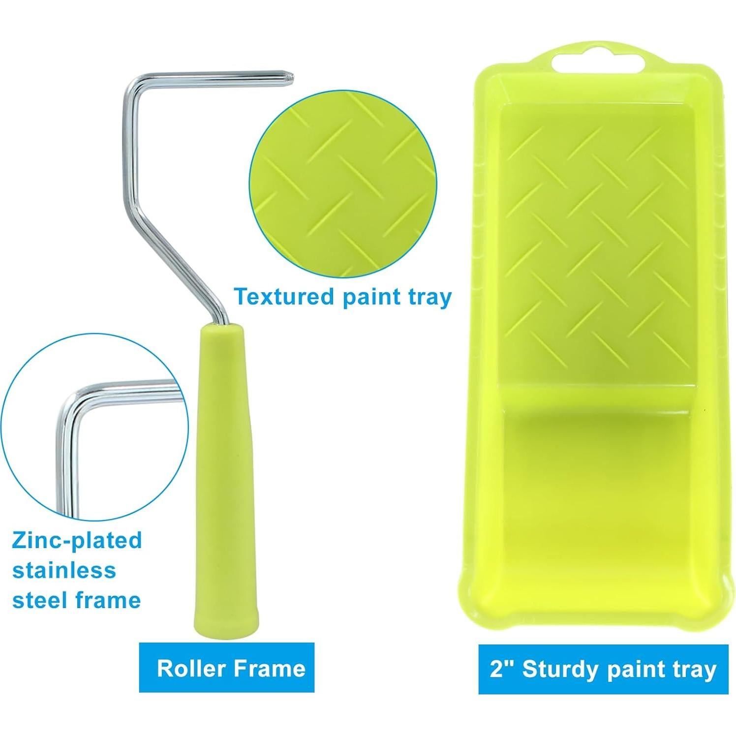 Rodillo de Pintura Mini Litoexpe 5.08 cm Verde con 6 Fundas