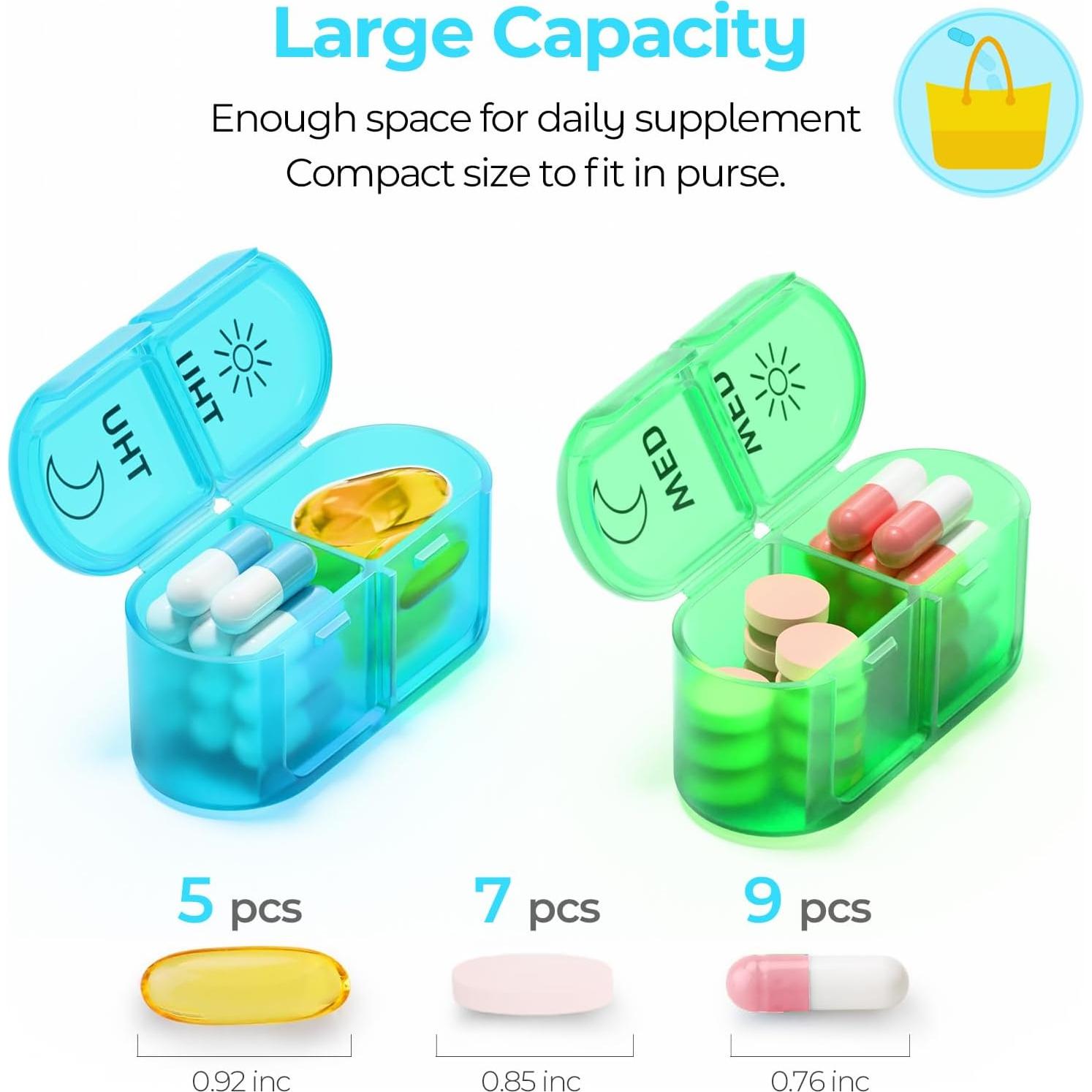 Organizador Semanal de Pastillas Windtrace AM PM 7 Compartimentos