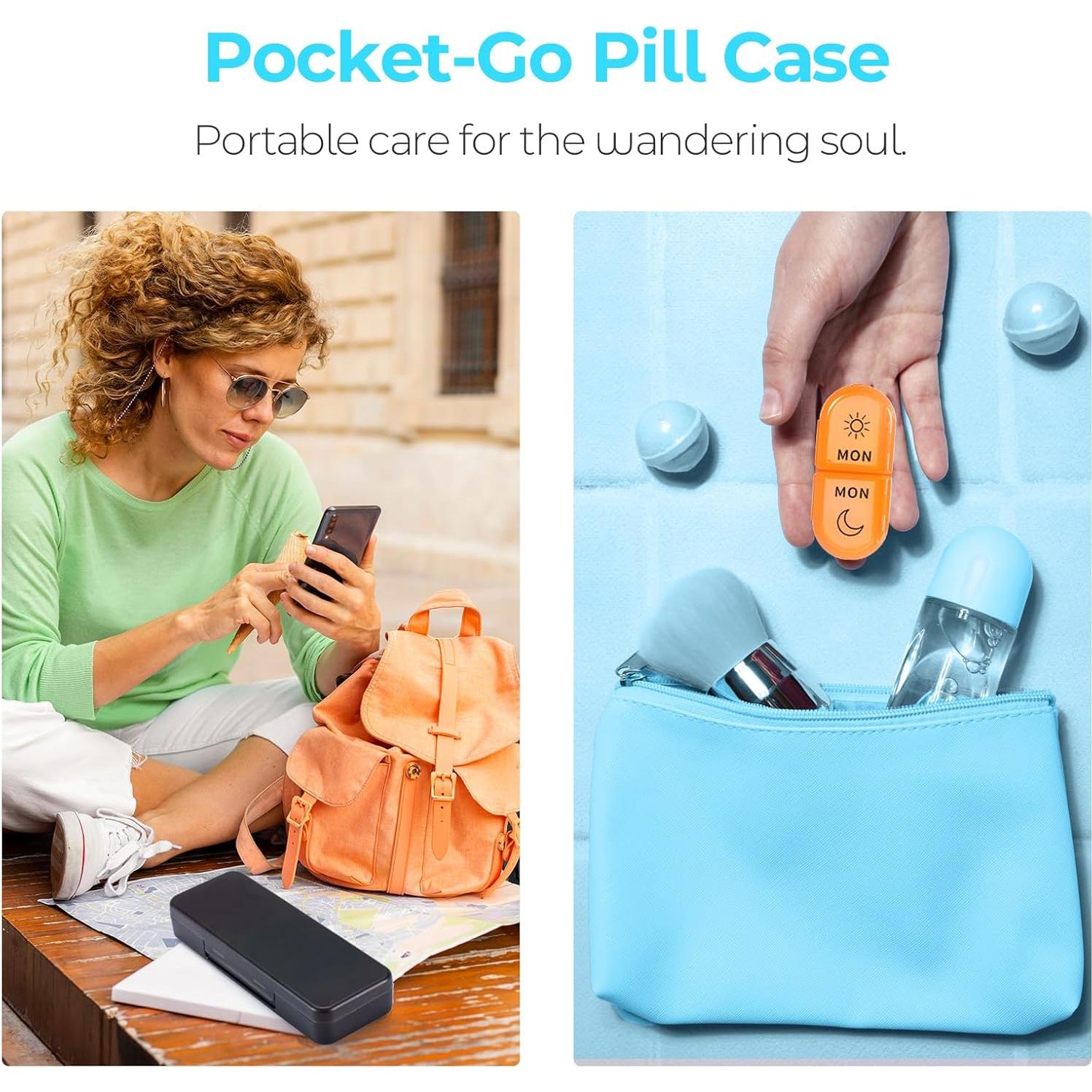 Organizador Semanal de Pastillas Windtrace AM PM 7 Compartimentos