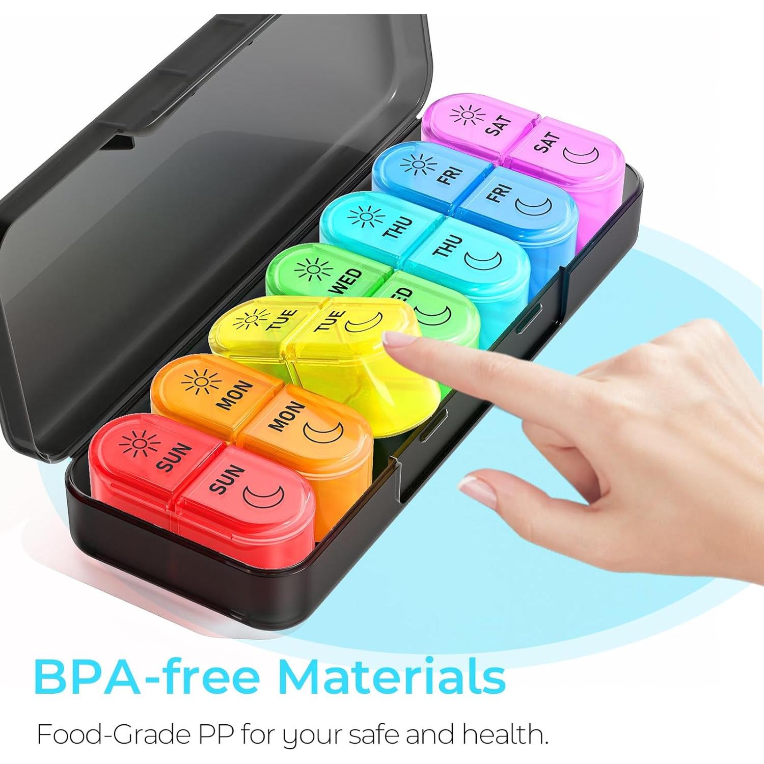 Organizador Semanal de Pastillas Windtrace AM PM 7 Compartimentos