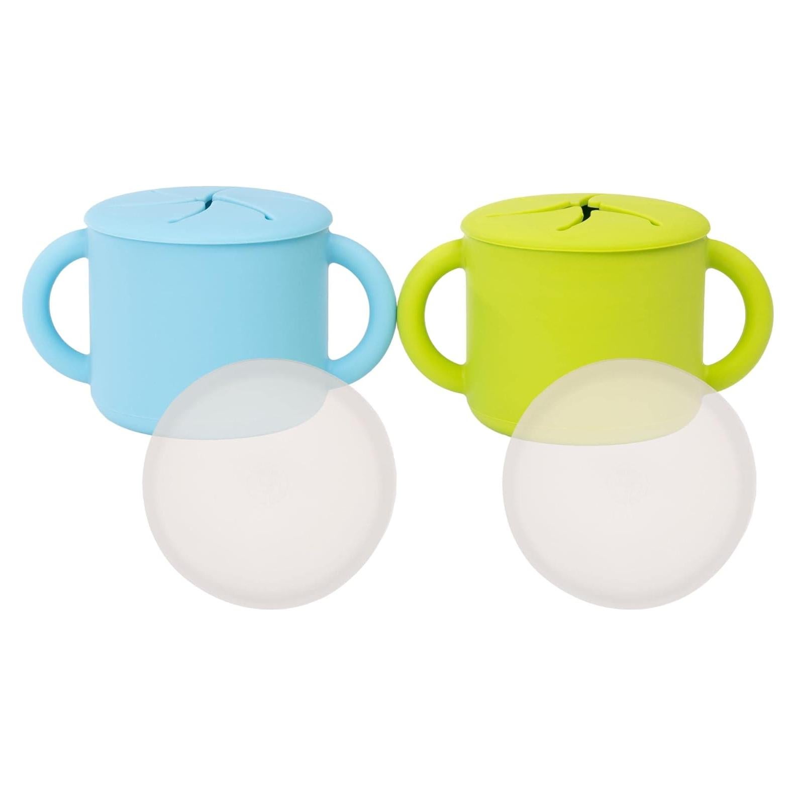 Set de 2 Tazas de Snack WeeSprout Silicona Grado Alimenticio