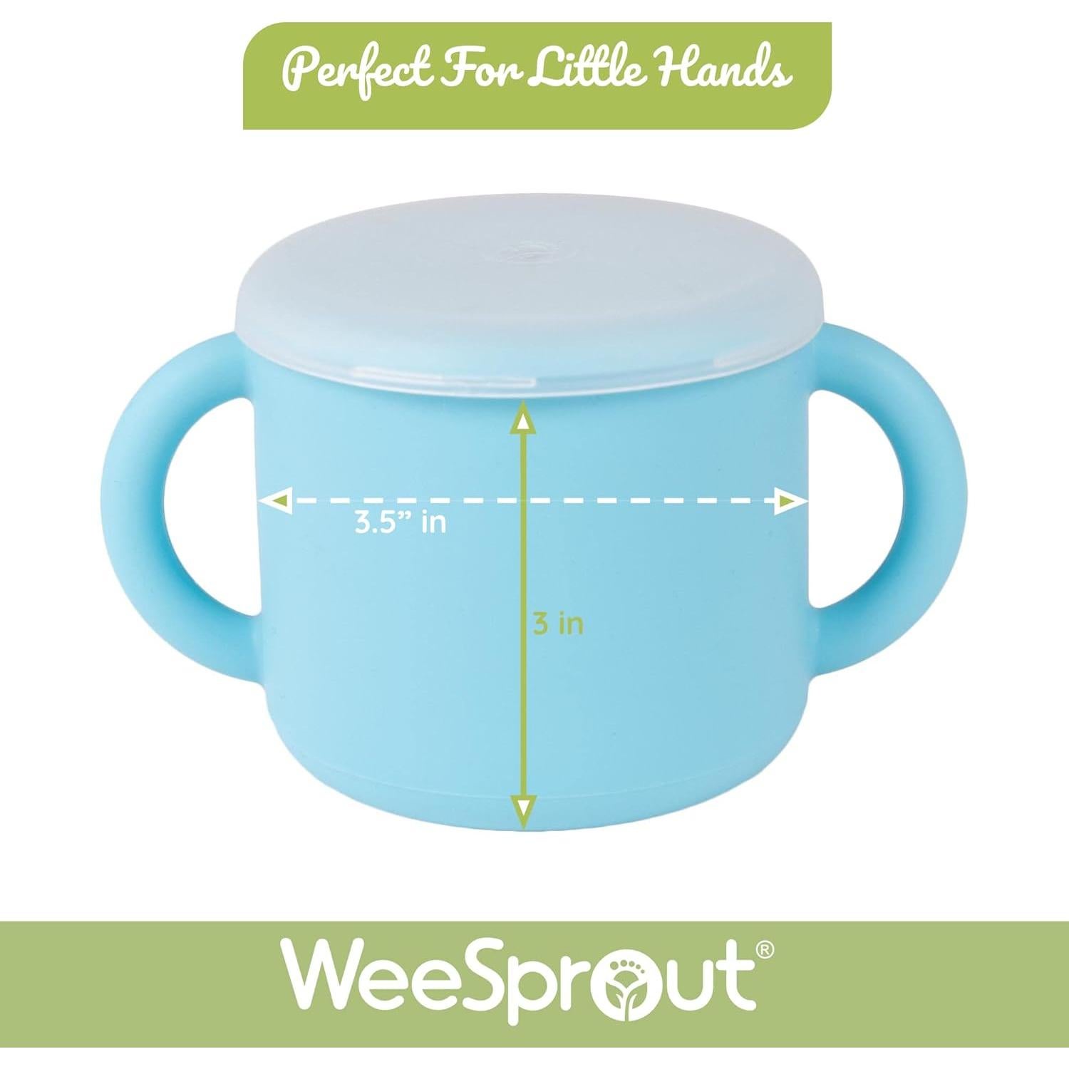 Set de 2 Tazas de Snack WeeSprout Silicona Grado Alimenticio