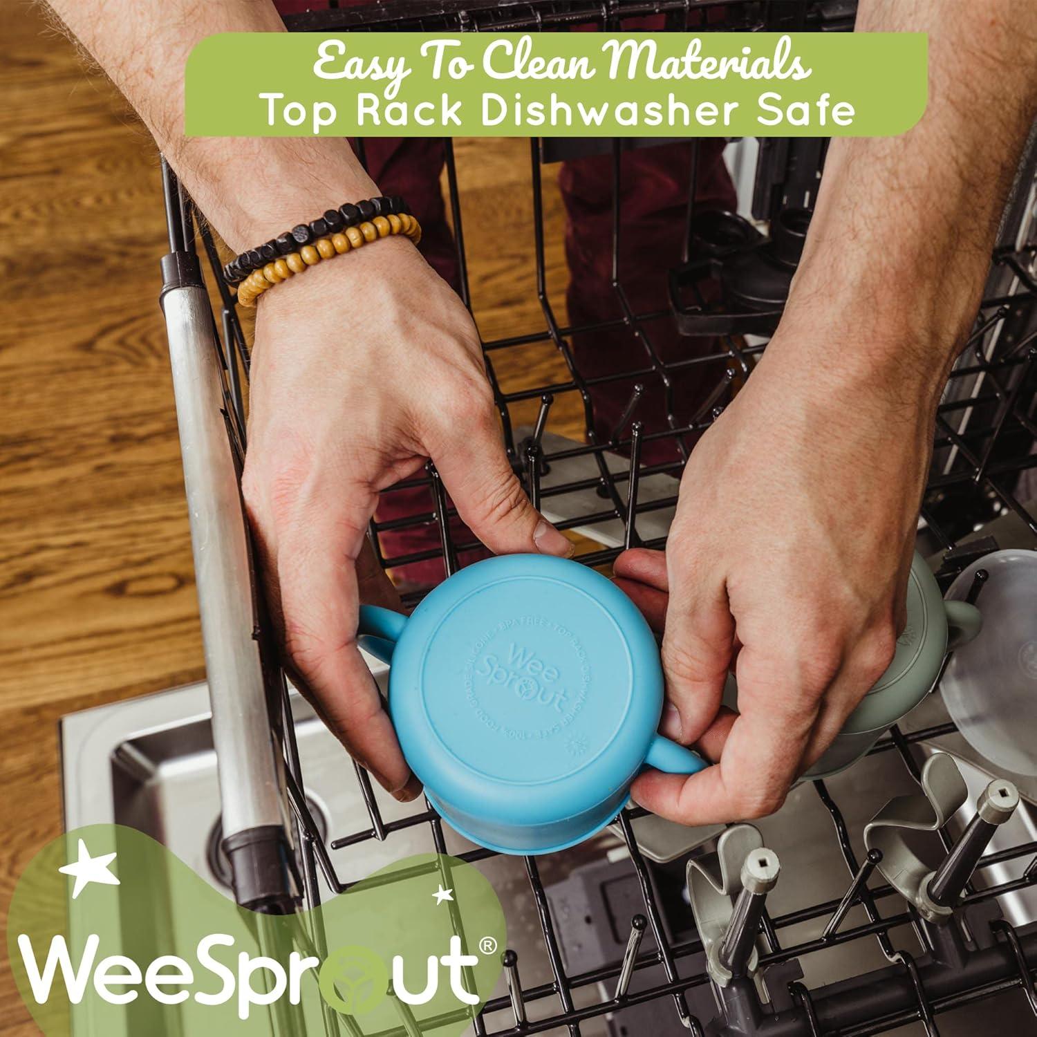 Set de 2 Tazas de Snack WeeSprout Silicona Grado Alimenticio