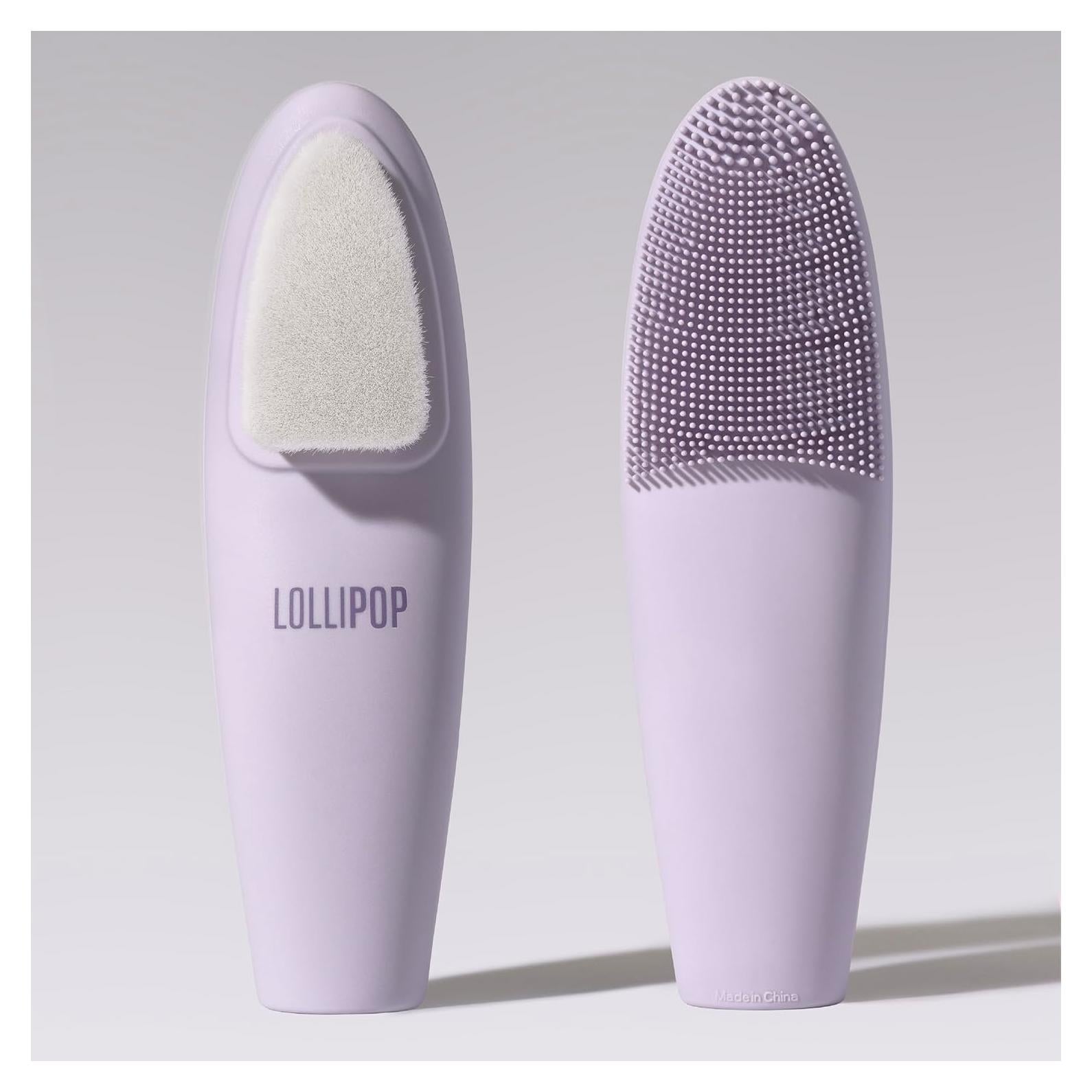 Cepillo Limpiador Facial LOLLIPOP de Mango Ciruela - Exfoliador de Silicona