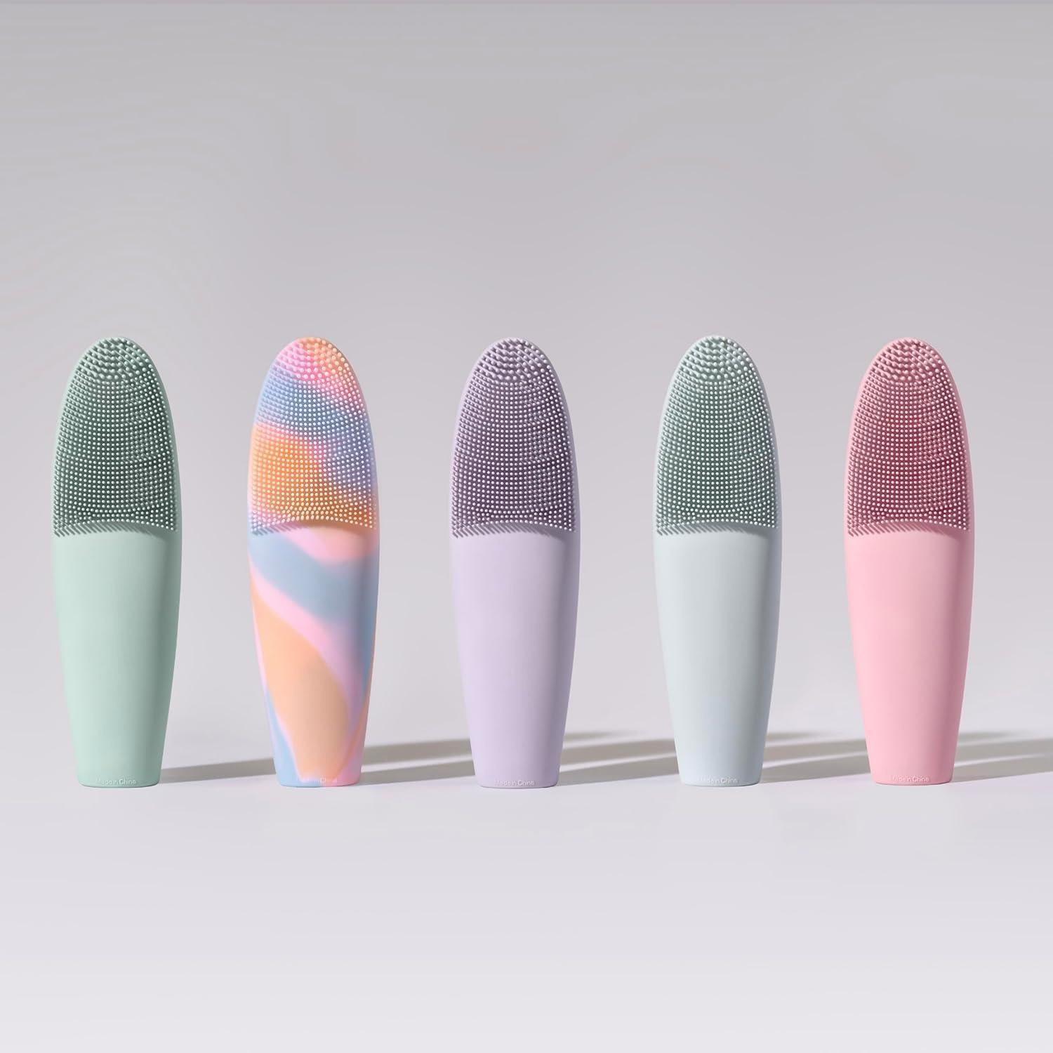 Cepillo Limpiador Facial LOLLIPOP de Mango Ciruela - Exfoliador de Silicona