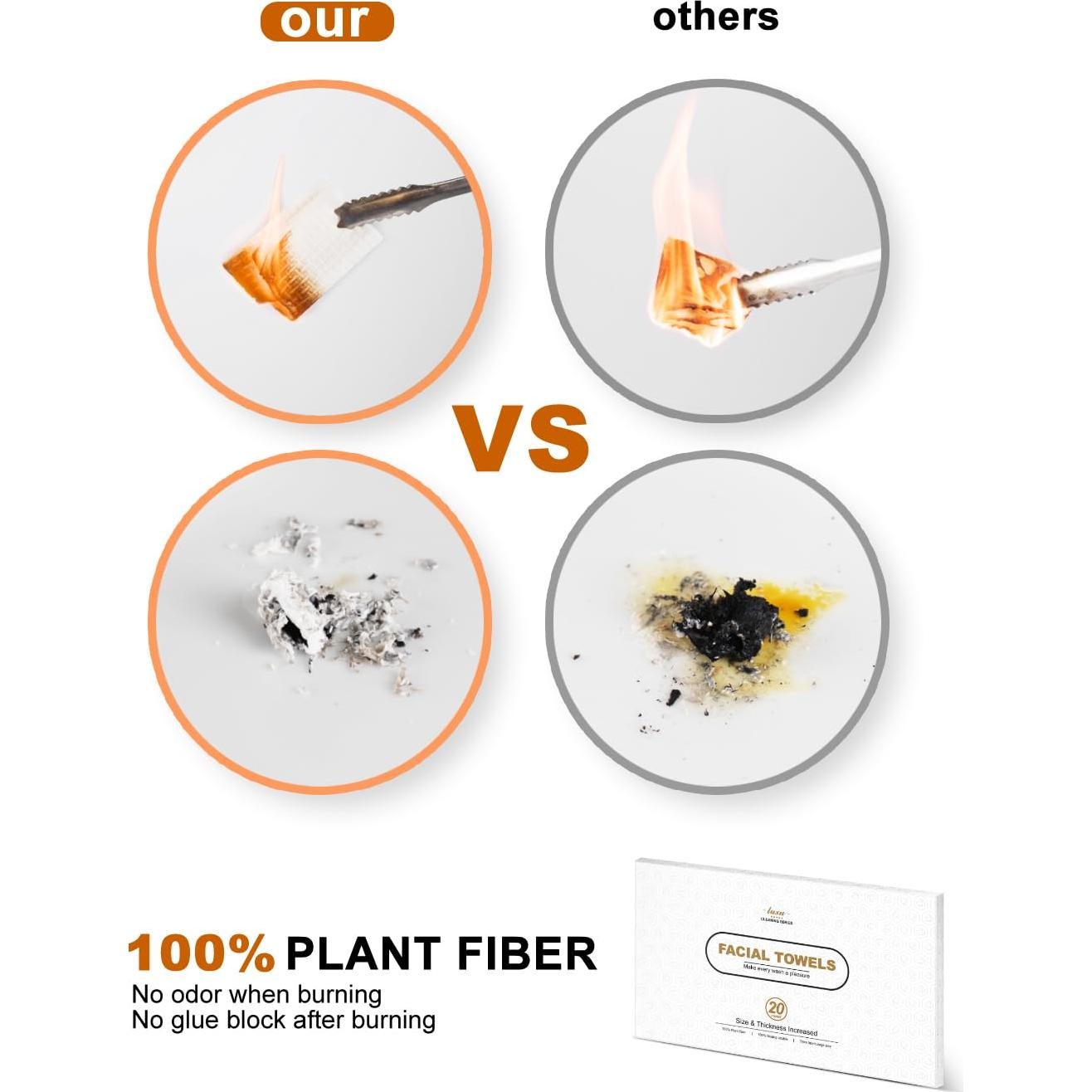 Toallas Faciales Desechables LUXU Biodegradables 20 Unidades 24.9x24.9cm