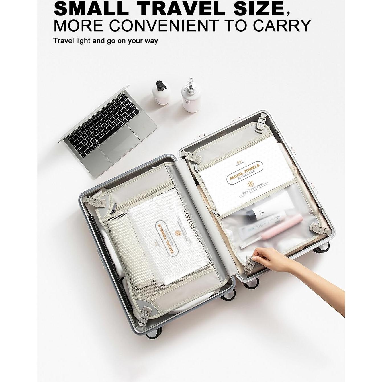 Toallas Faciales Desechables LUXU Biodegradables 20 Unidades 24.9x24.9cm