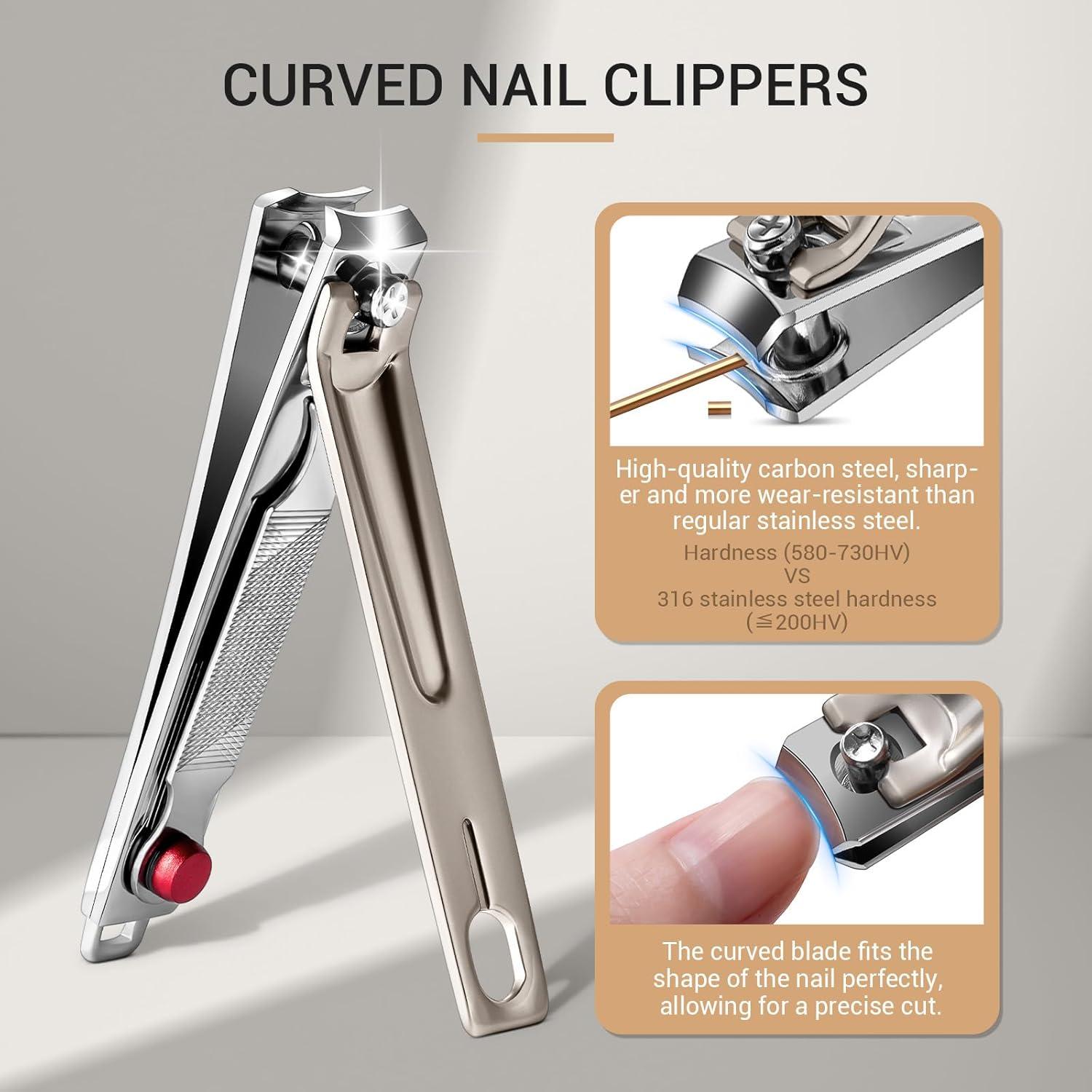 Juego de Cortauñas MelodySusie 3 en 1 con Lima de Vidrio