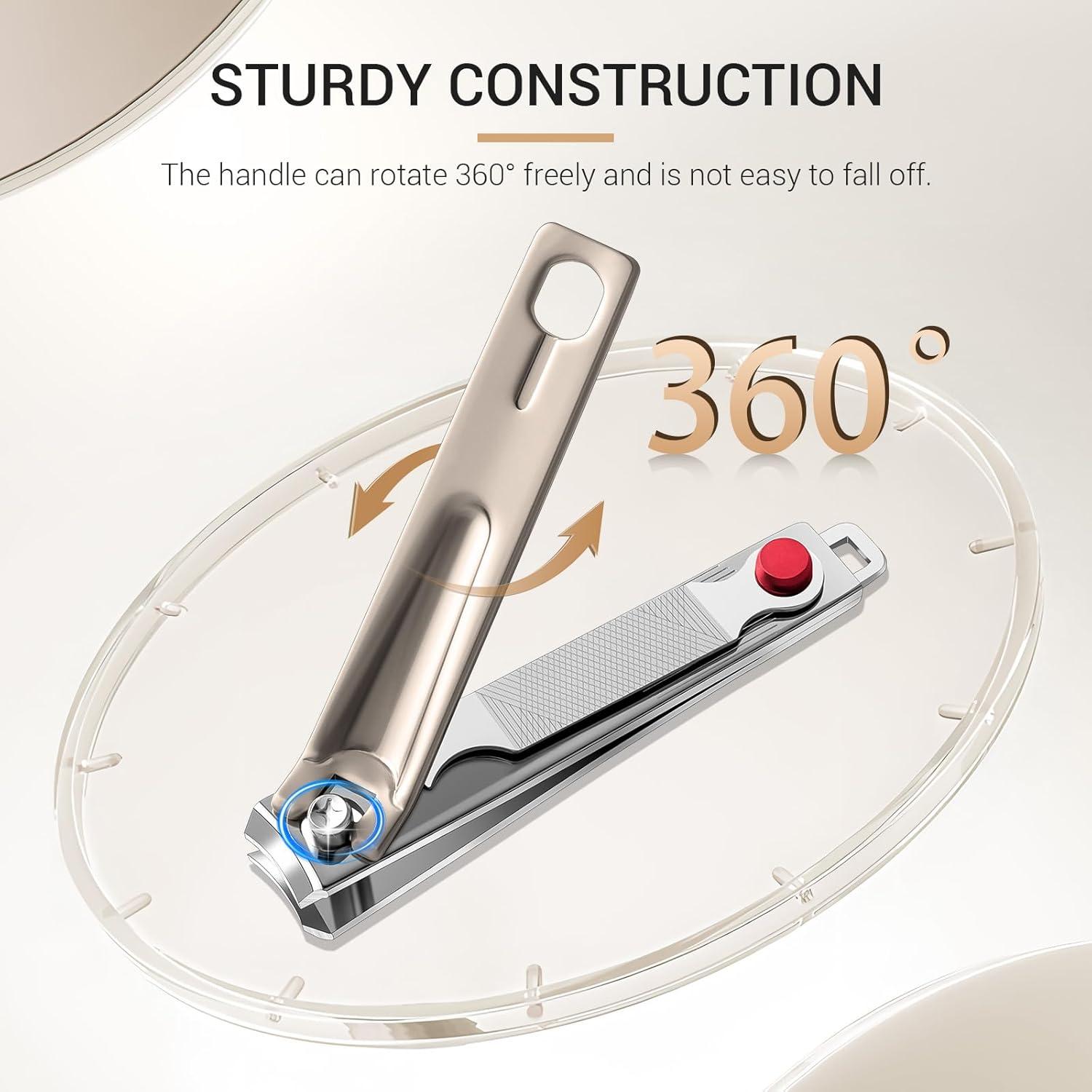 Juego de Cortauñas MelodySusie 3 en 1 con Lima de Vidrio