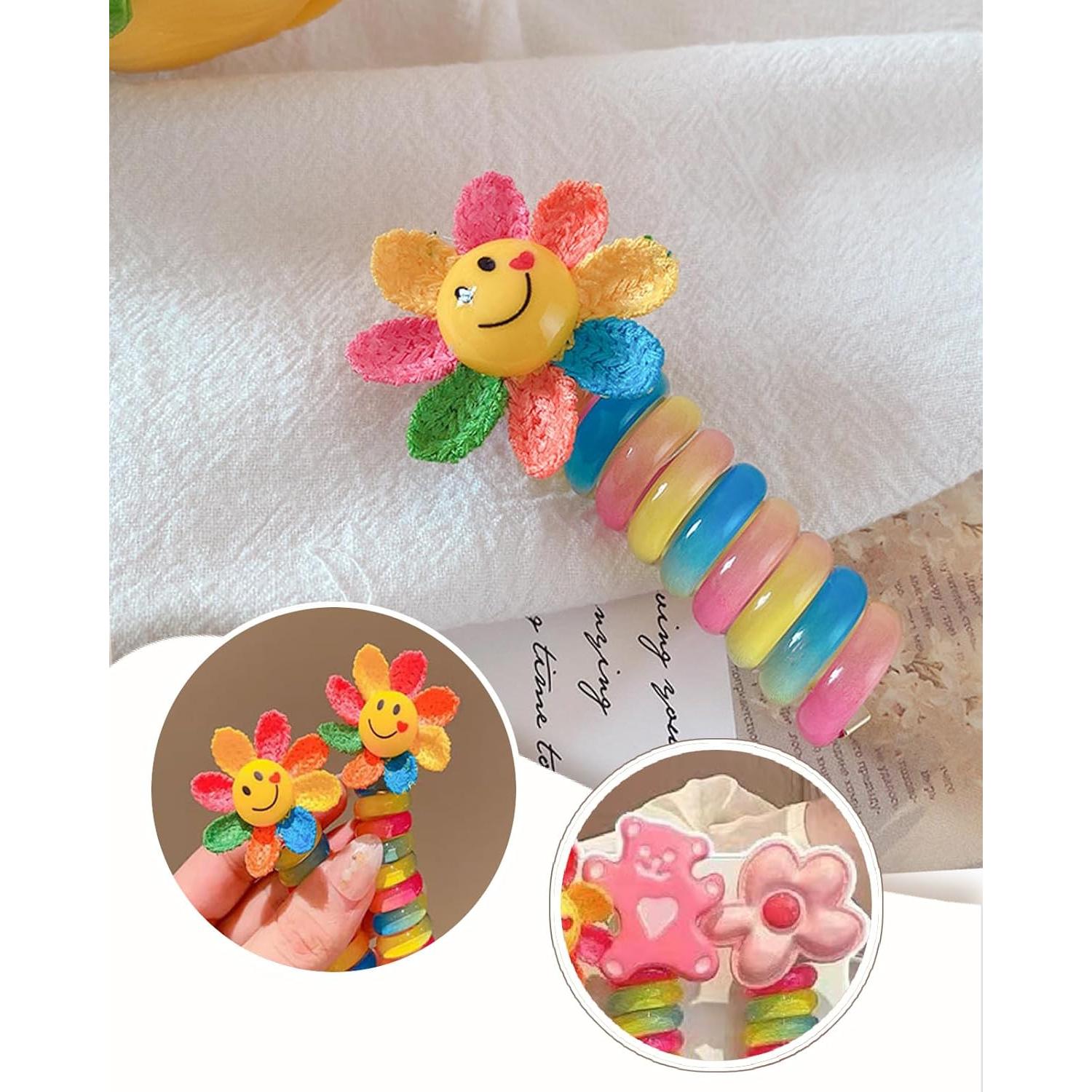 7 Bandas de Cabello de Alambre Telefónico Coloridas FULYA