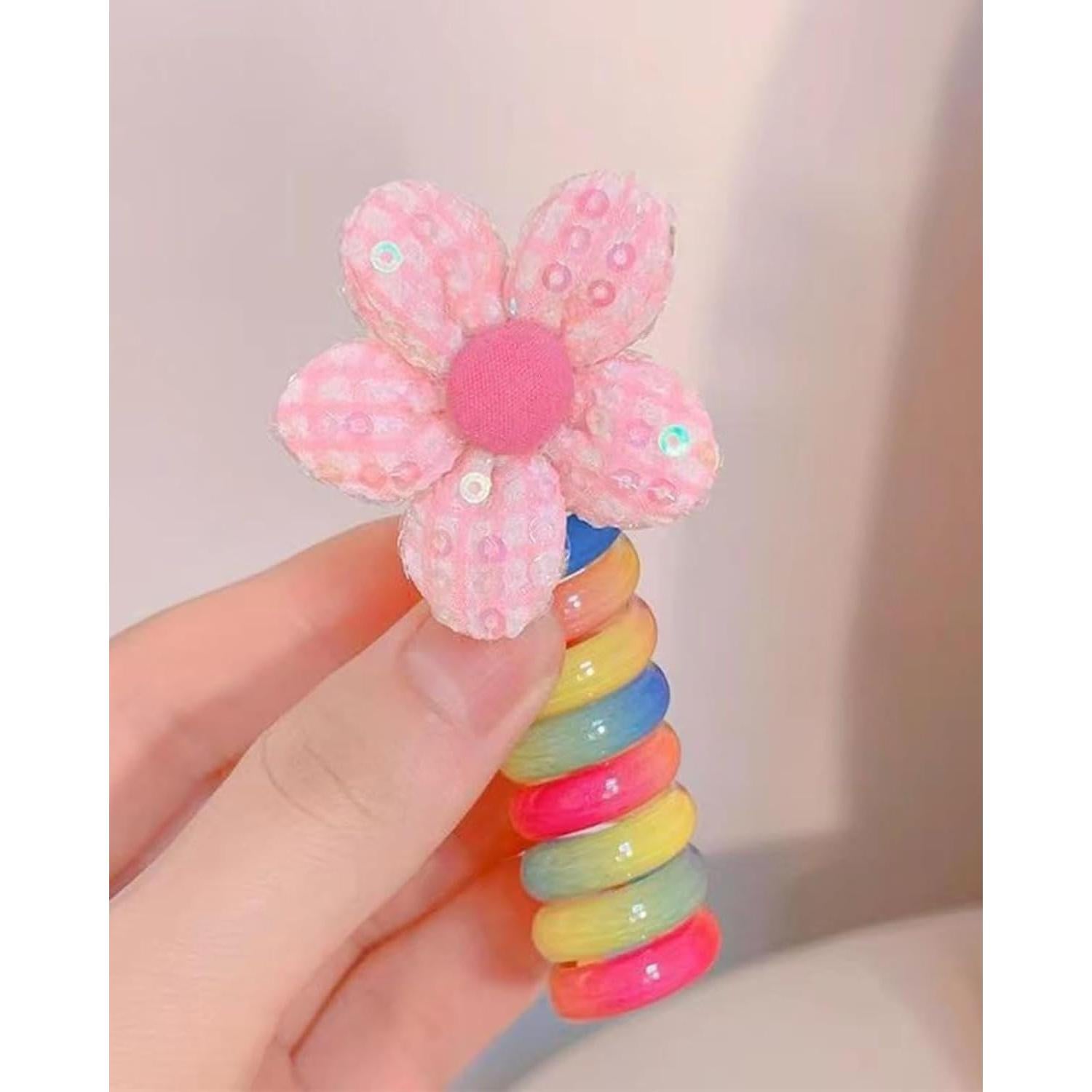 7 Bandas de Cabello de Alambre Telefónico Coloridas FULYA