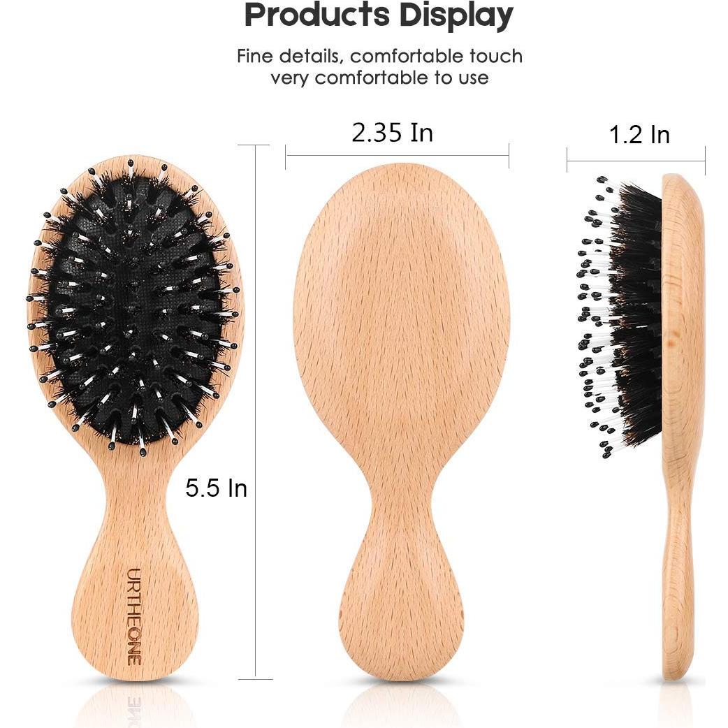 Cepillo de Pelo Mini URTHEONE 6 Pcs Cerda de Jabalí Viaje