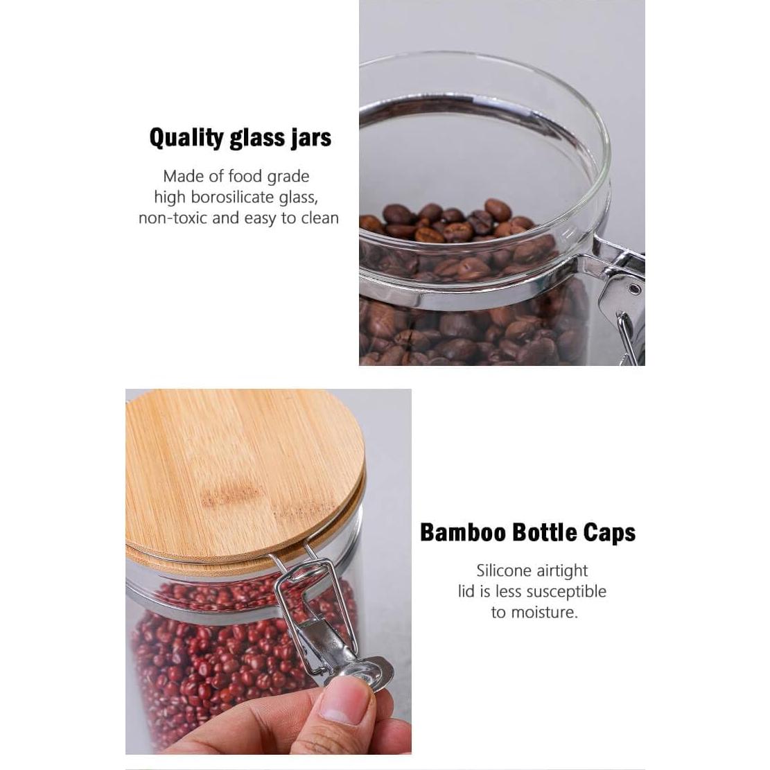 Contenedor de Almacenamiento Hermético de Vidrio Zrwcvxy 1400ml