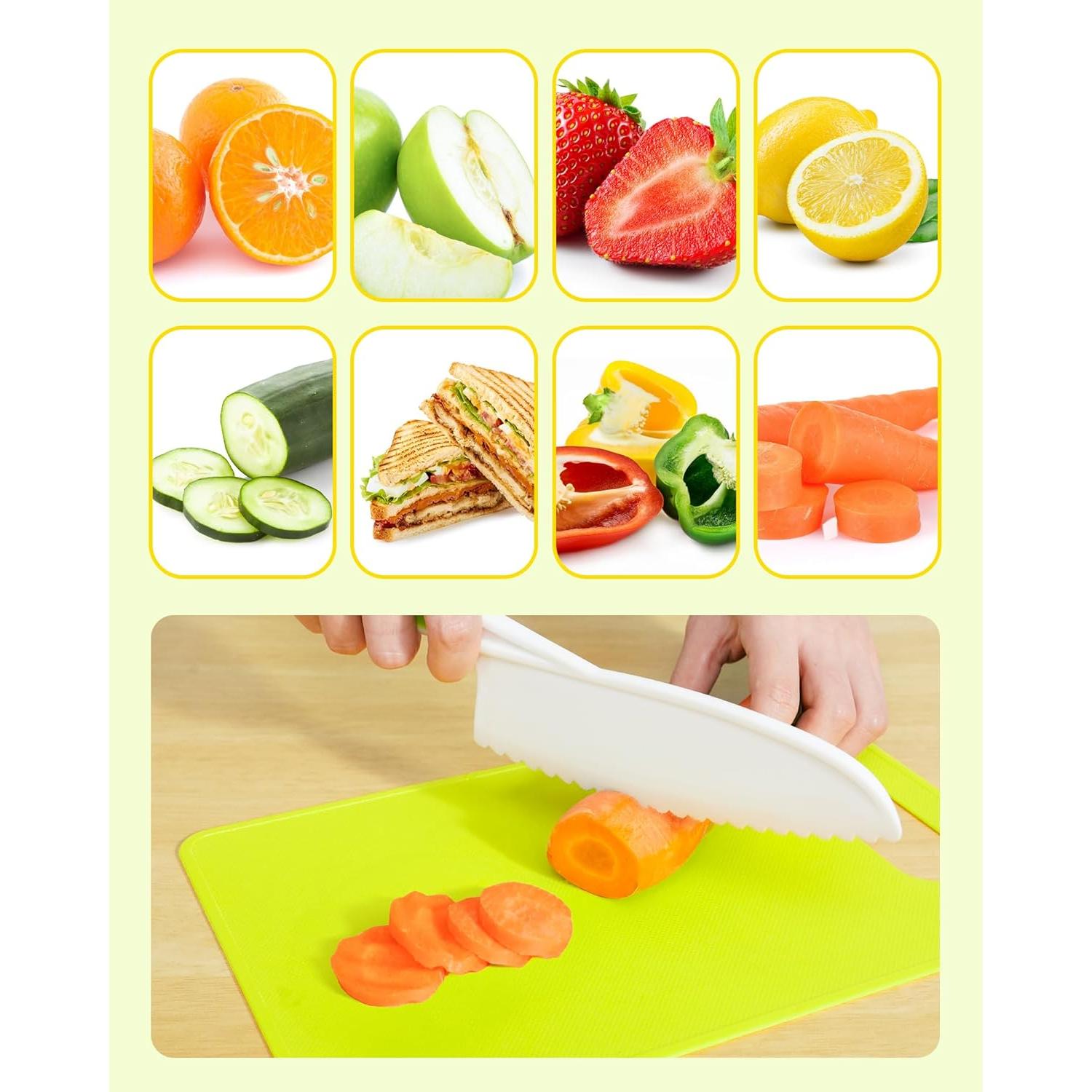 Juego de cuchillos para niños Melican 5 piezas seguro BPA