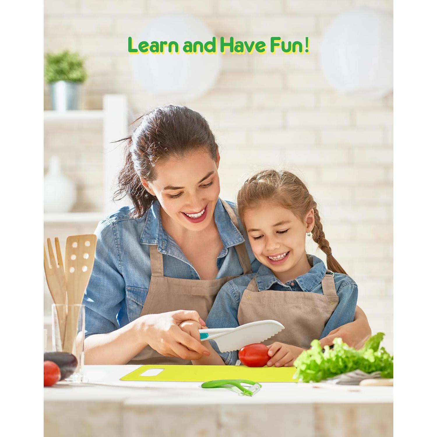 Juego de cuchillos para niños Melican 5 piezas seguro BPA