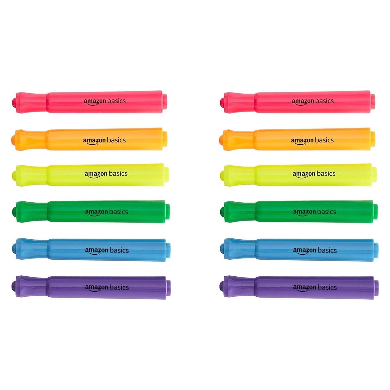 Marcadores Fluorescentes Amazon Basics Paquete de 12 Punta Chisel