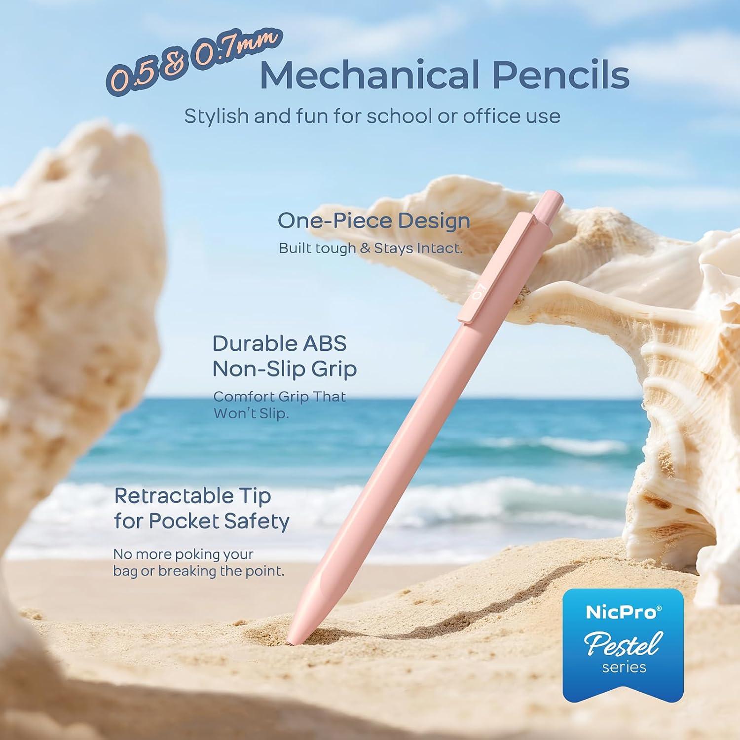 Conjunto de Lápices Mecánicos Nicpro 6PCS 0.5mm y 0.7mm