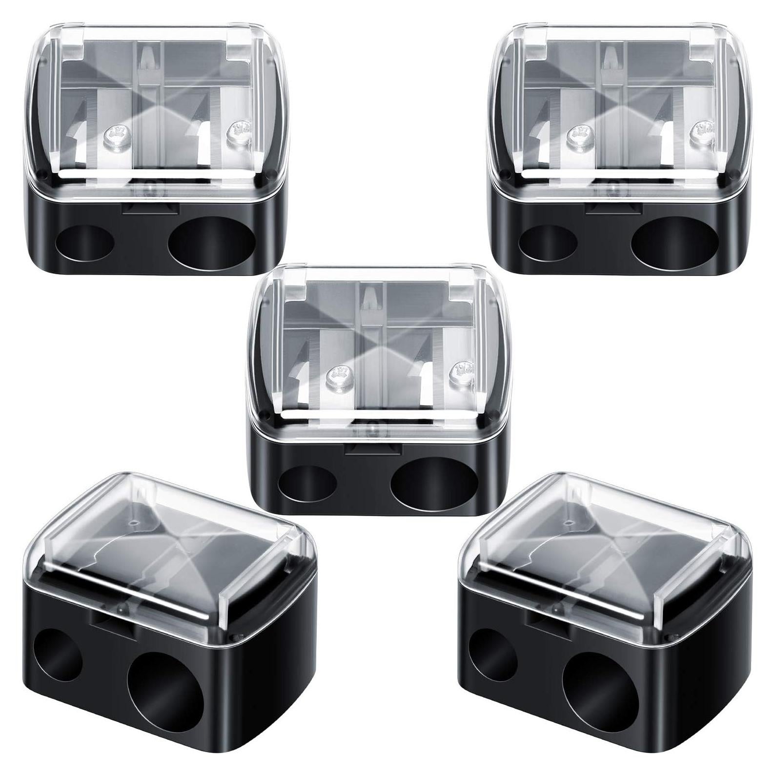 Paquete de 5 Sacapuntas de Maquillaje Chuangdi Negro