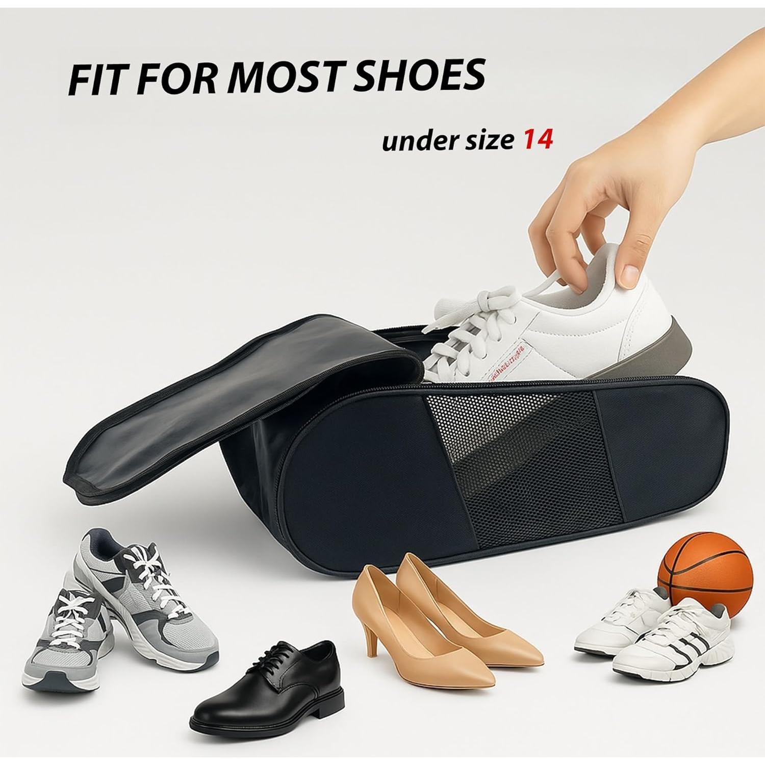 Bolsa de Zapatos de Golf Gem Negra - Organizador Impermeable