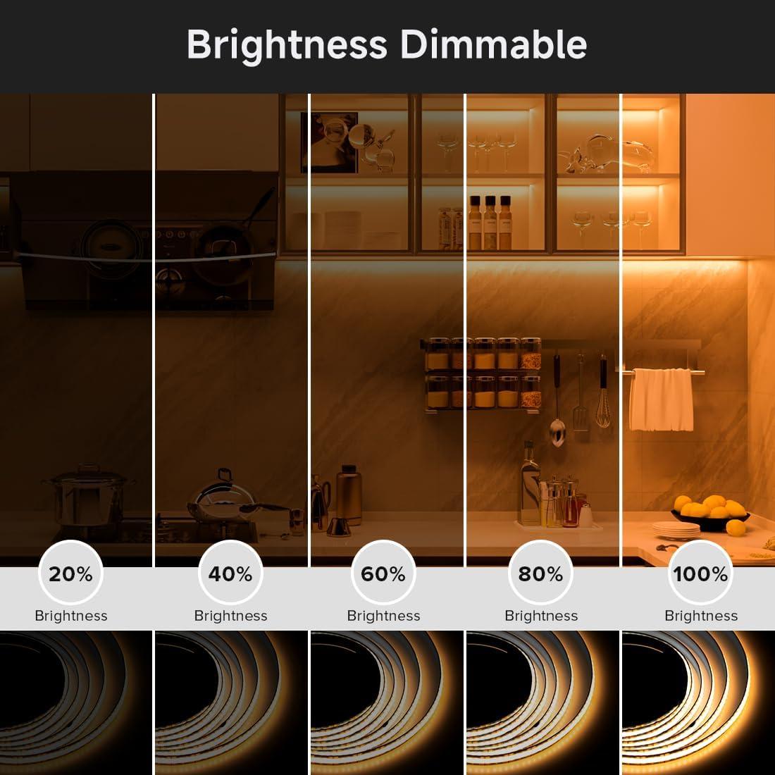 Tira LED FCOB BTF-LIGHTING 1m USB 320 LEDs Blanco Cálido 2700K