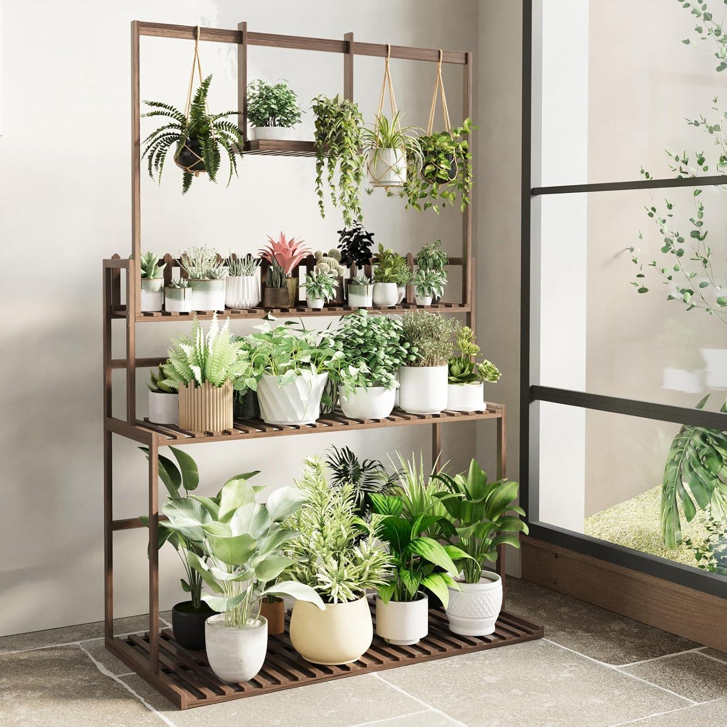 Estante Colgante de Plantas COPREE 3 Niveles Escalera 95x45x146cm