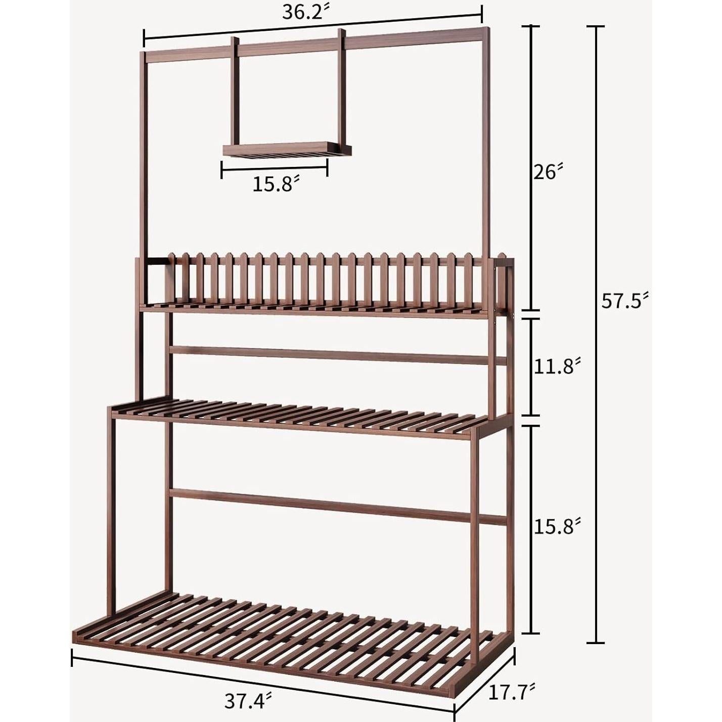 Estante Colgante de Plantas COPREE 3 Niveles Escalera 95x45x146cm