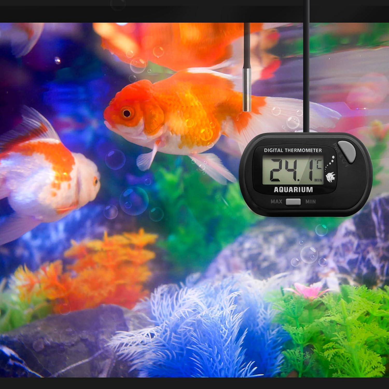 Termómetro Digital para Acuario Poly JLENOVEG LCD Gris