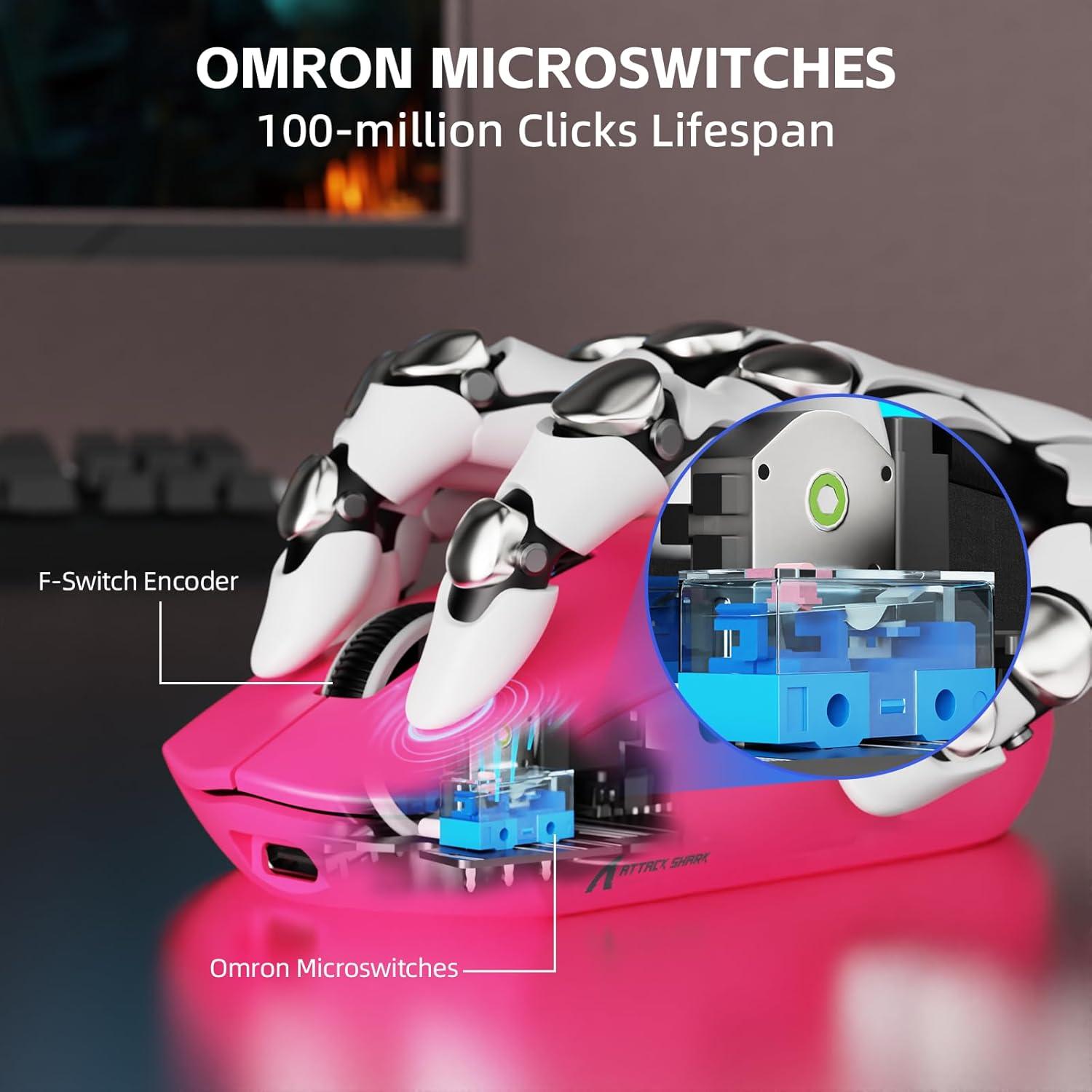 RATÓN GAMING INALÁMBRICO ATTACK SHARK G3 PRO RGB 25K DPI