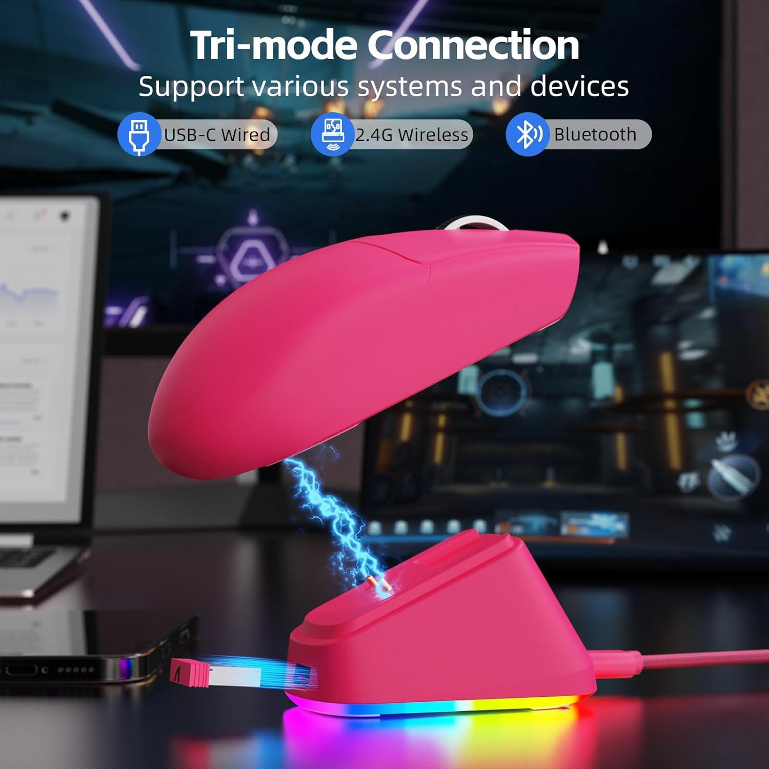 RATÓN GAMING INALÁMBRICO ATTACK SHARK G3 PRO RGB 25K DPI