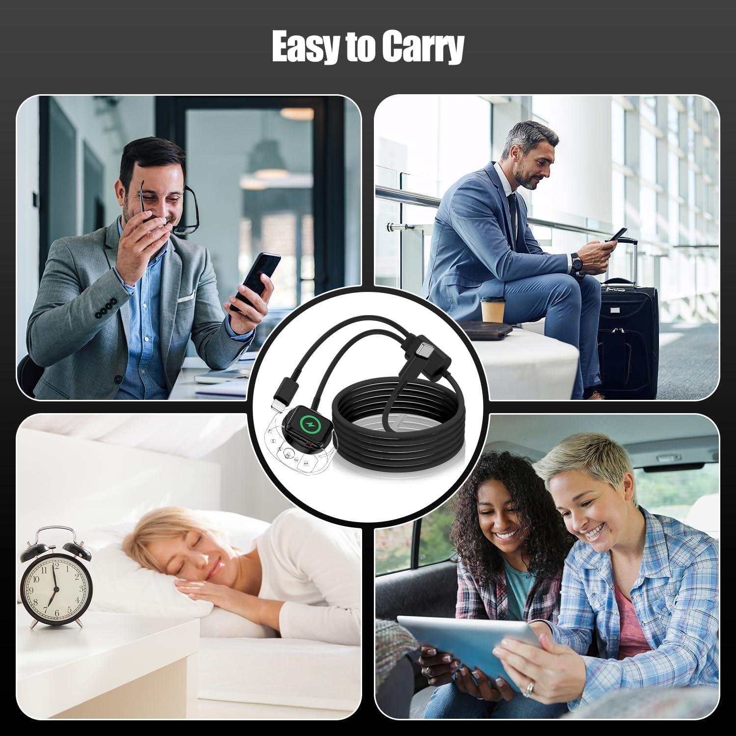 Cargador Magnético USB C 2 en 1 para Apple Watch y iPhone 20W