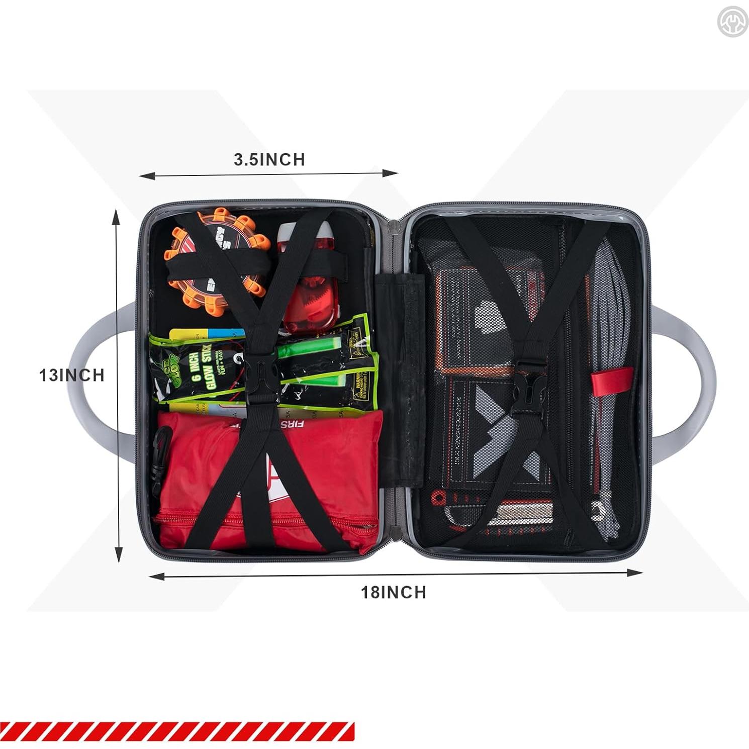 Kit de Emergencia para Automóvil Kitgo 137 Piezas Negro
