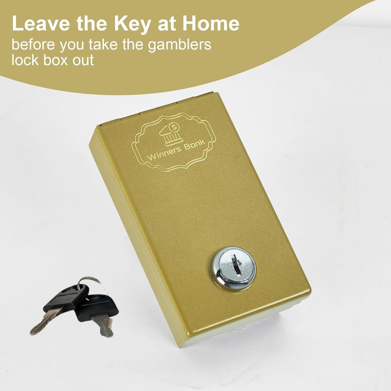 Caja Fuerte Portátil Meudid para Jugadores Dorada 0.23 kg