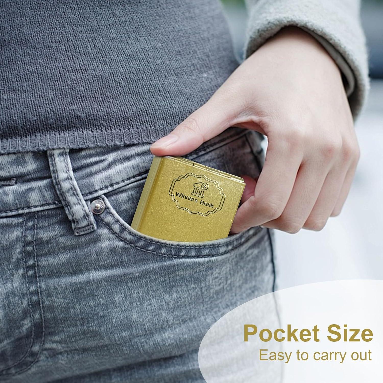 Caja Fuerte Portátil Meudid para Jugadores Dorada 0.23 kg