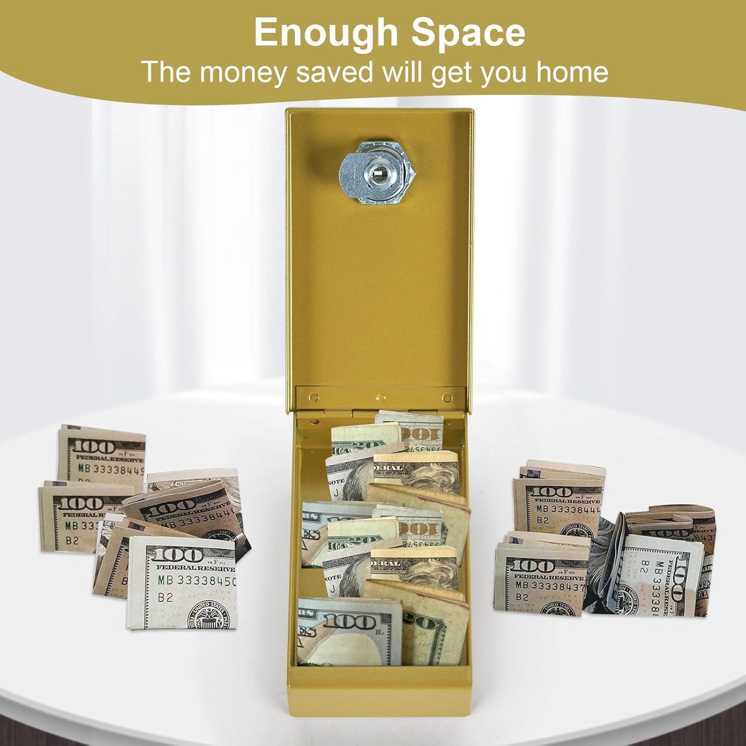 Caja Fuerte Portátil Meudid para Jugadores Dorada 0.23 kg