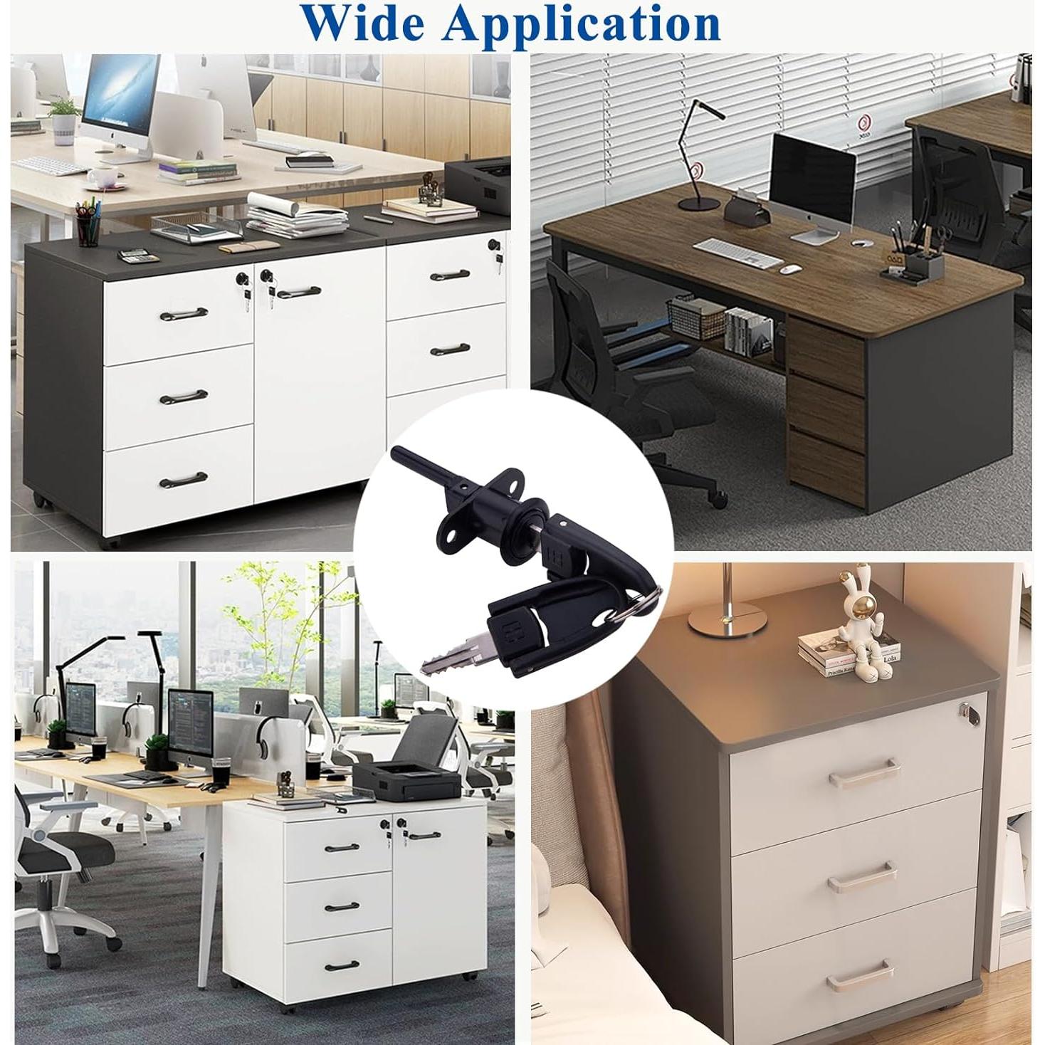 Cerradura de Cajón XIEHE 288 con Llaves 16mm Negra