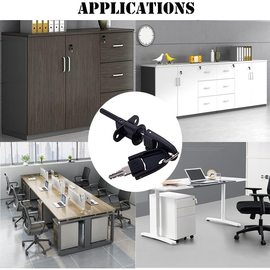 Cerradura de Cajón XIEHE 288 con Llaves 16mm Negra