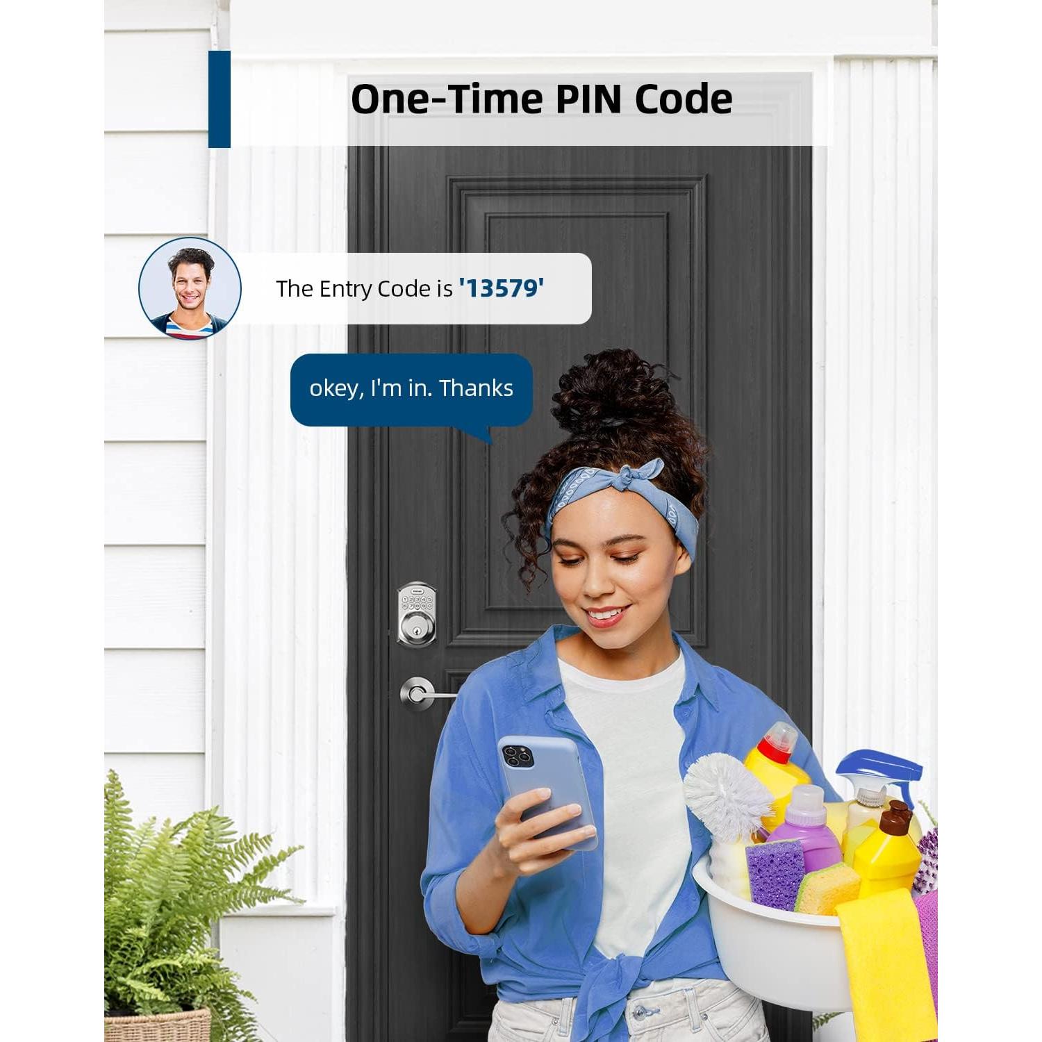 Cerradura Electrónica TEEHO TE001L Sin Llave con 2 Manijas