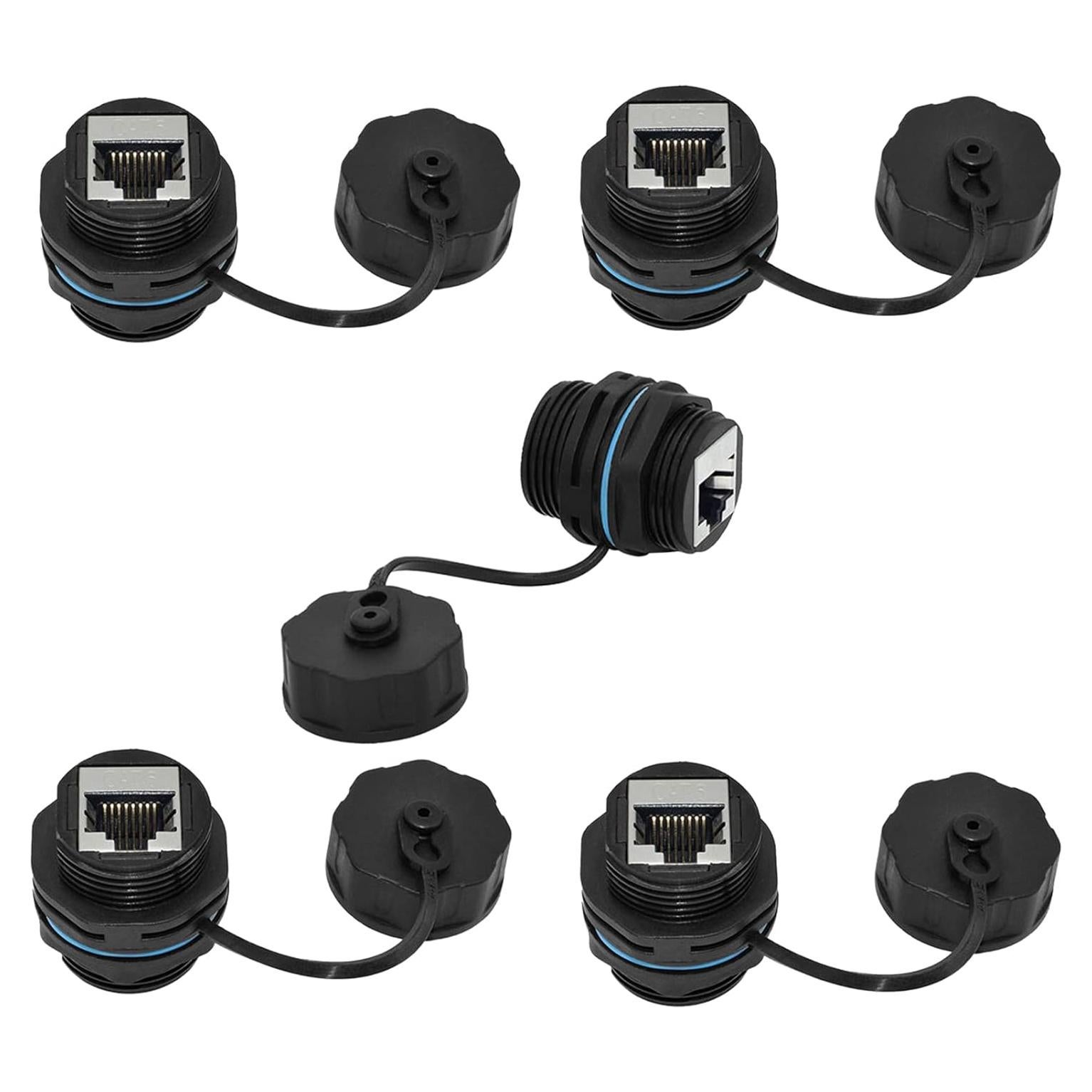 Conector RJ45 Hembra a Hembra Blindado IP68 PENGLIN 5PCS