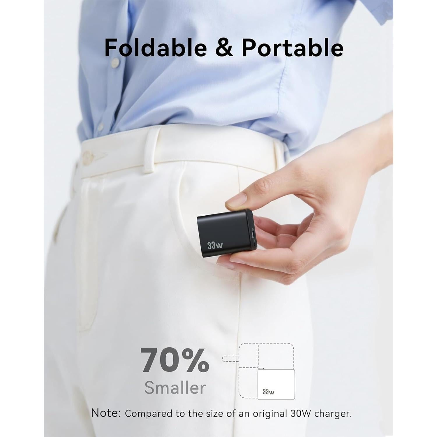 Cargador de pared USB C 33W HUNAN C-SMARTLINK Negro