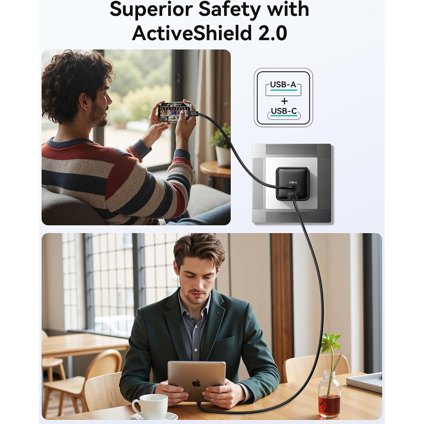 Cargador de pared USB C 33W HUNAN C-SMARTLINK Negro