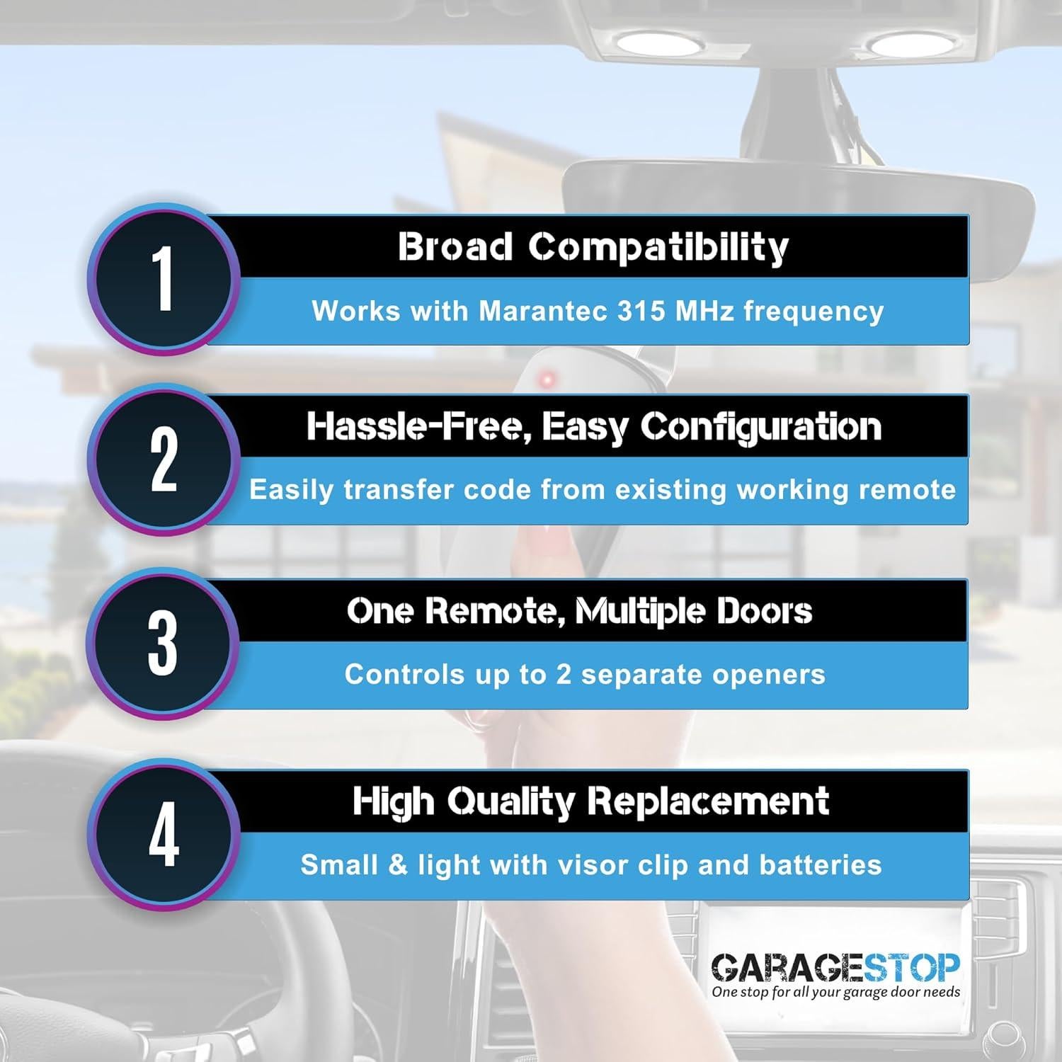 Control Remoto de Garaje Marantec M3-2312 315 MHz 2 Botones