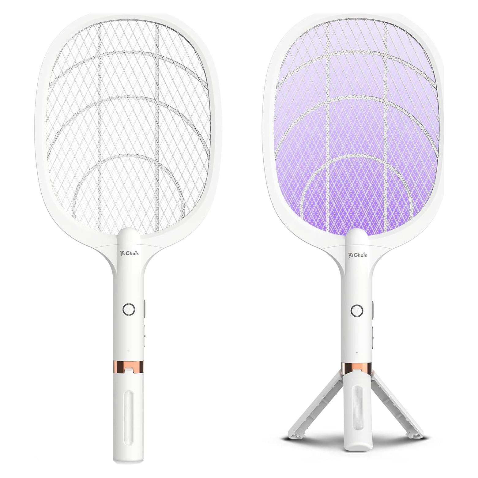 Raqueta matamoscas eléctrica recargable YsChois 2 en 1 4000V