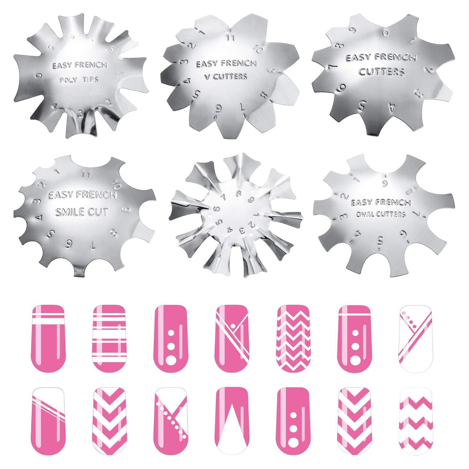 Cortador de Bordes de Manicura Mudder 6 Patrones Acero Inoxidable