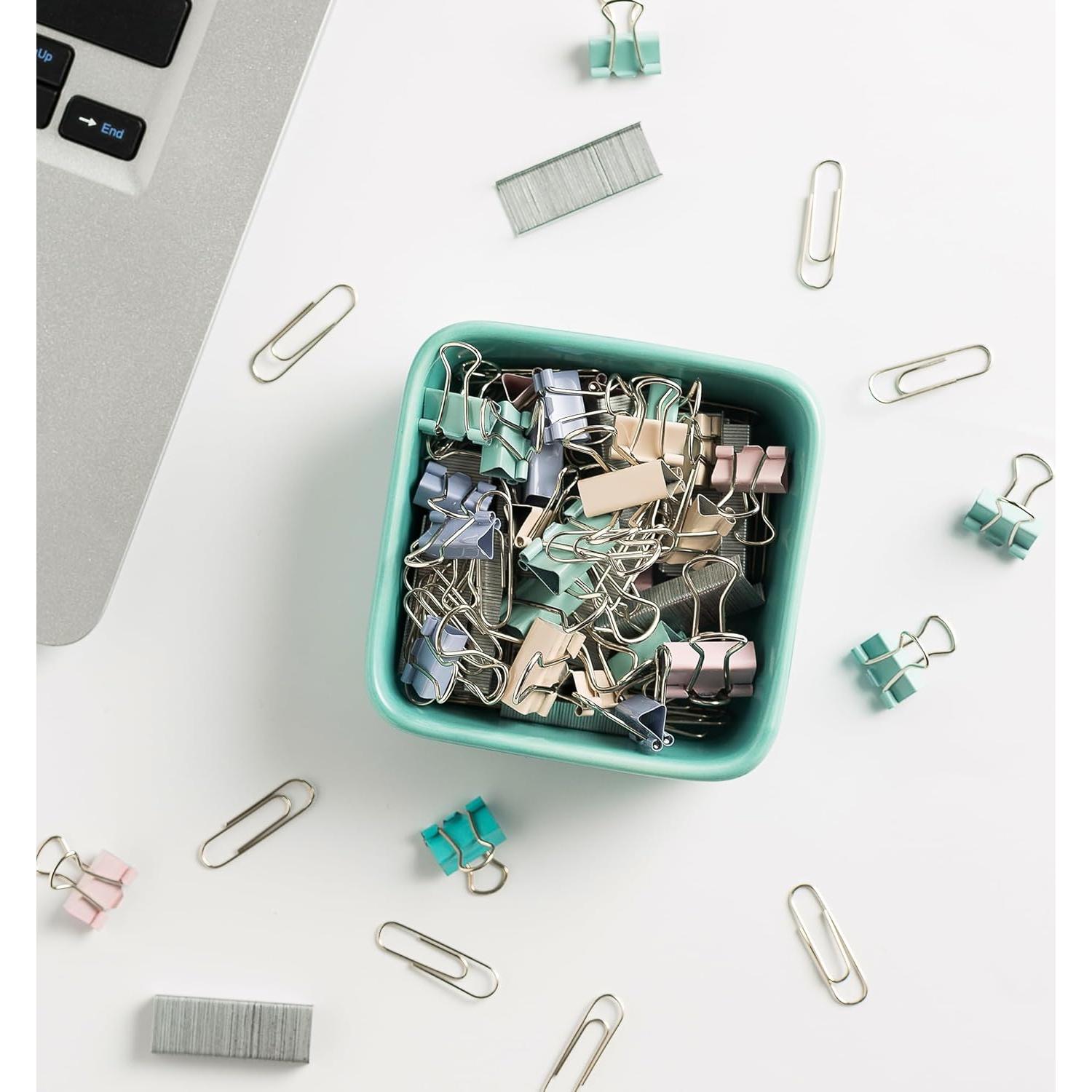 Soporte de Clips de Papel Cerámica Mecaikru Azul 8.79cm